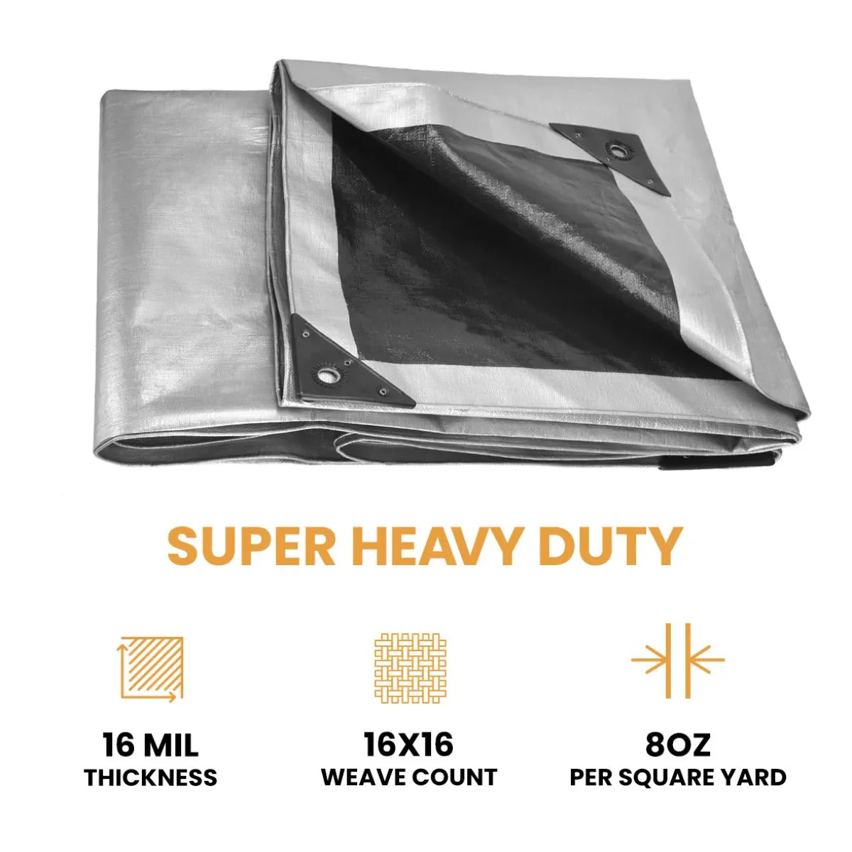 10' x 20' Super Heavy Duty Poly Tarp - Image 8