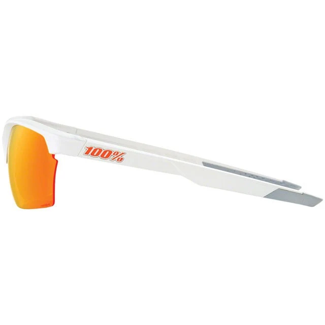 100 Percent Sportcoupe Sunglasses - Soft Tact White, HiPER Red Multilayer Mirror Lens - Image 6