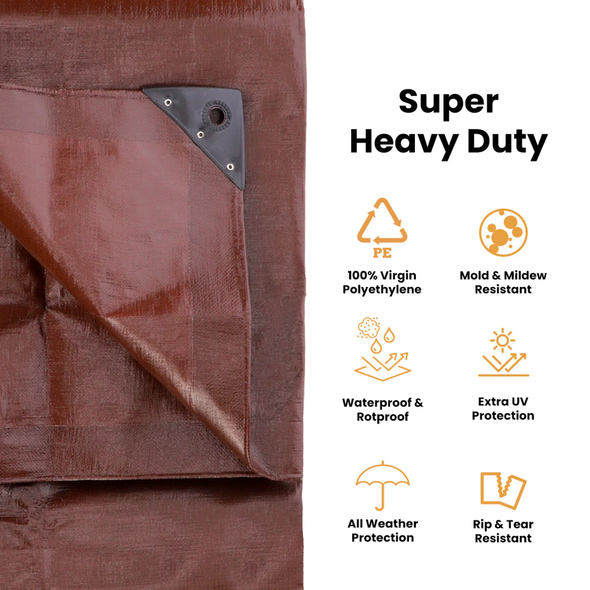 100' x 100' Super Heavy Duty Poly Tarp - Image 3