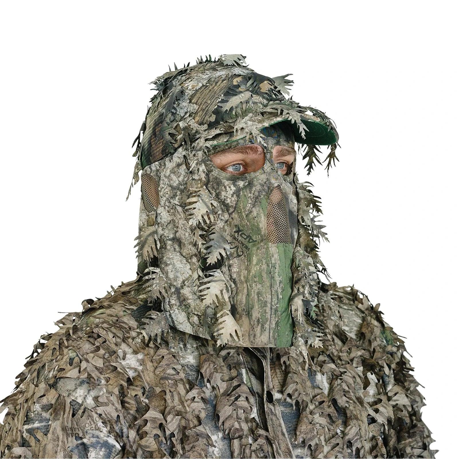 3D Leafy Camo Face Mask Ball Cap in Mossy Oak and Realtree (Adj, OSFM) - Image 58