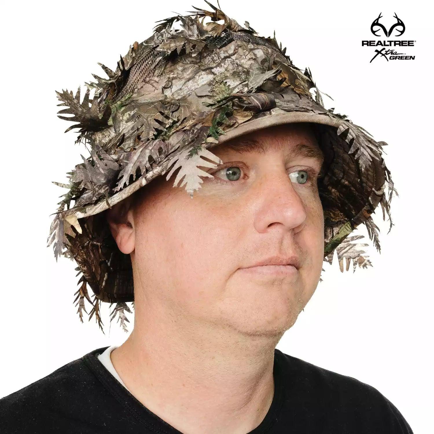 3D Leafy Camo Face Mask Bucket Hats in Mossy Oak and Realtree - Adjustable OSFM - Image 34