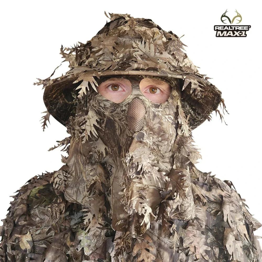 3D Leafy Camo Face Mask Bucket Hats in Mossy Oak and Realtree - Adjustable OSFM - Image 44