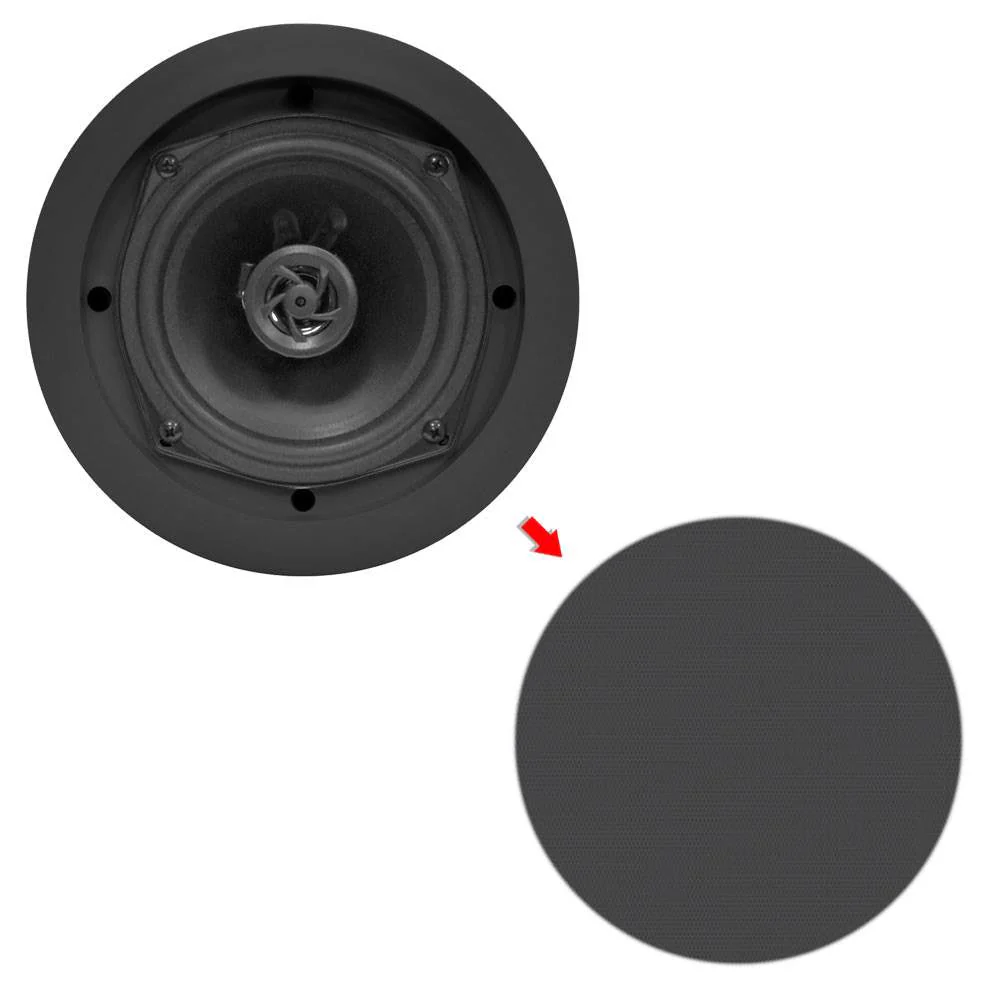 2) NEW Pyle PDIC51RDBK 5.25 Inch 150 Watt Black In-Ceiling Flush Speakers Pair - Image 3