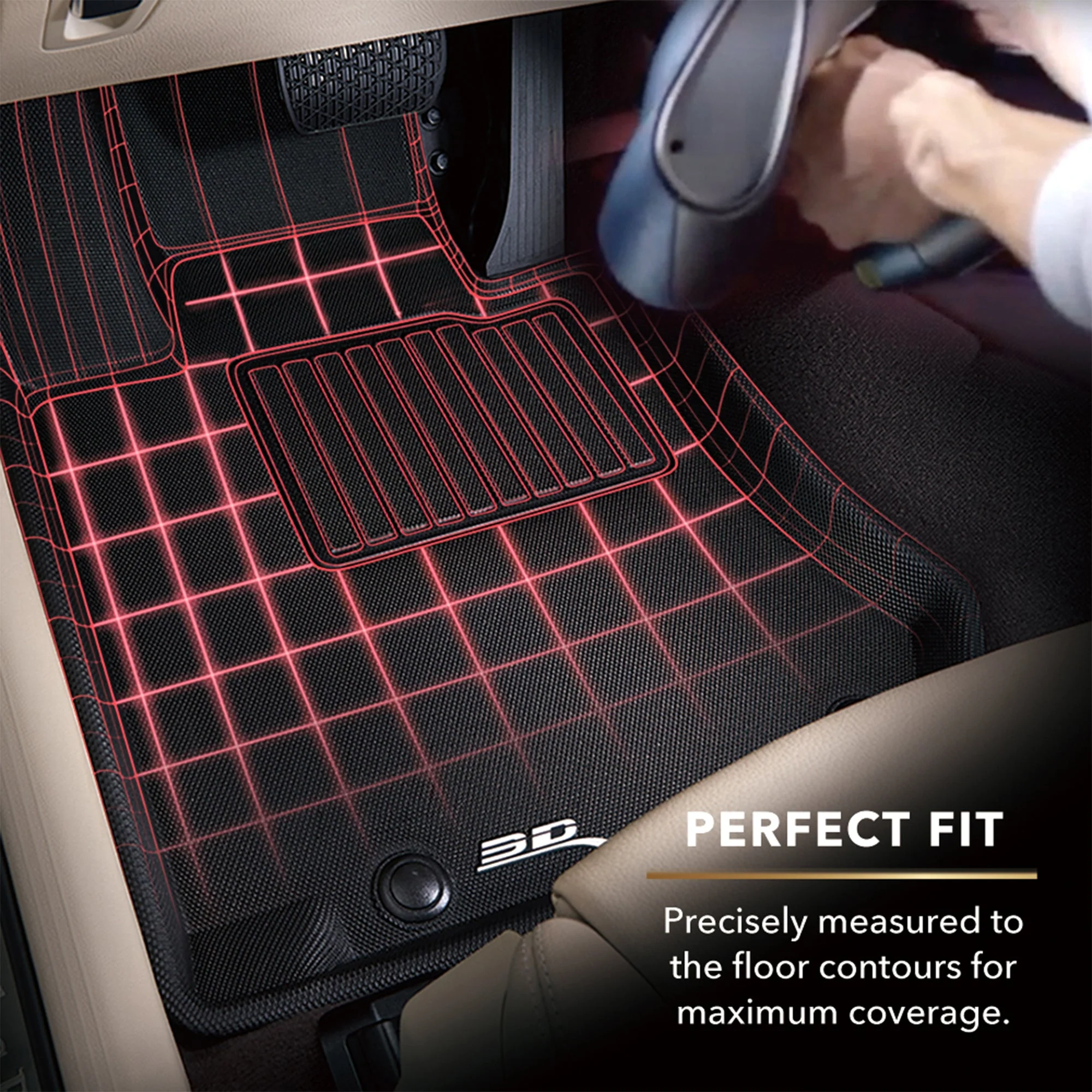 3D MAXpider Kagu Series Custom Fit Floor Mat Liner Set for 2021-2023 Tesla Model Y - Image 4
