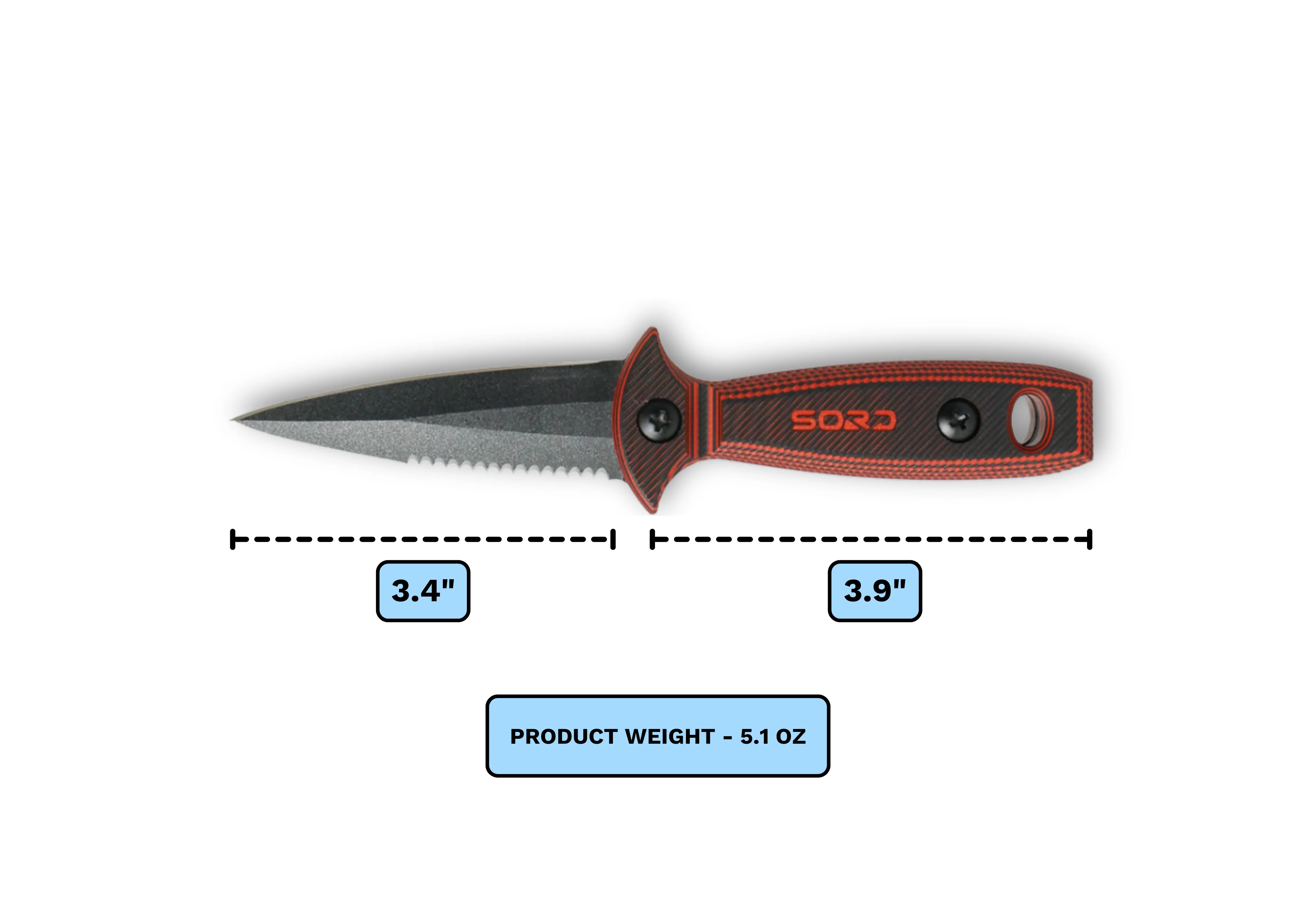 4" FREEDIVING KNIFE - Image 6