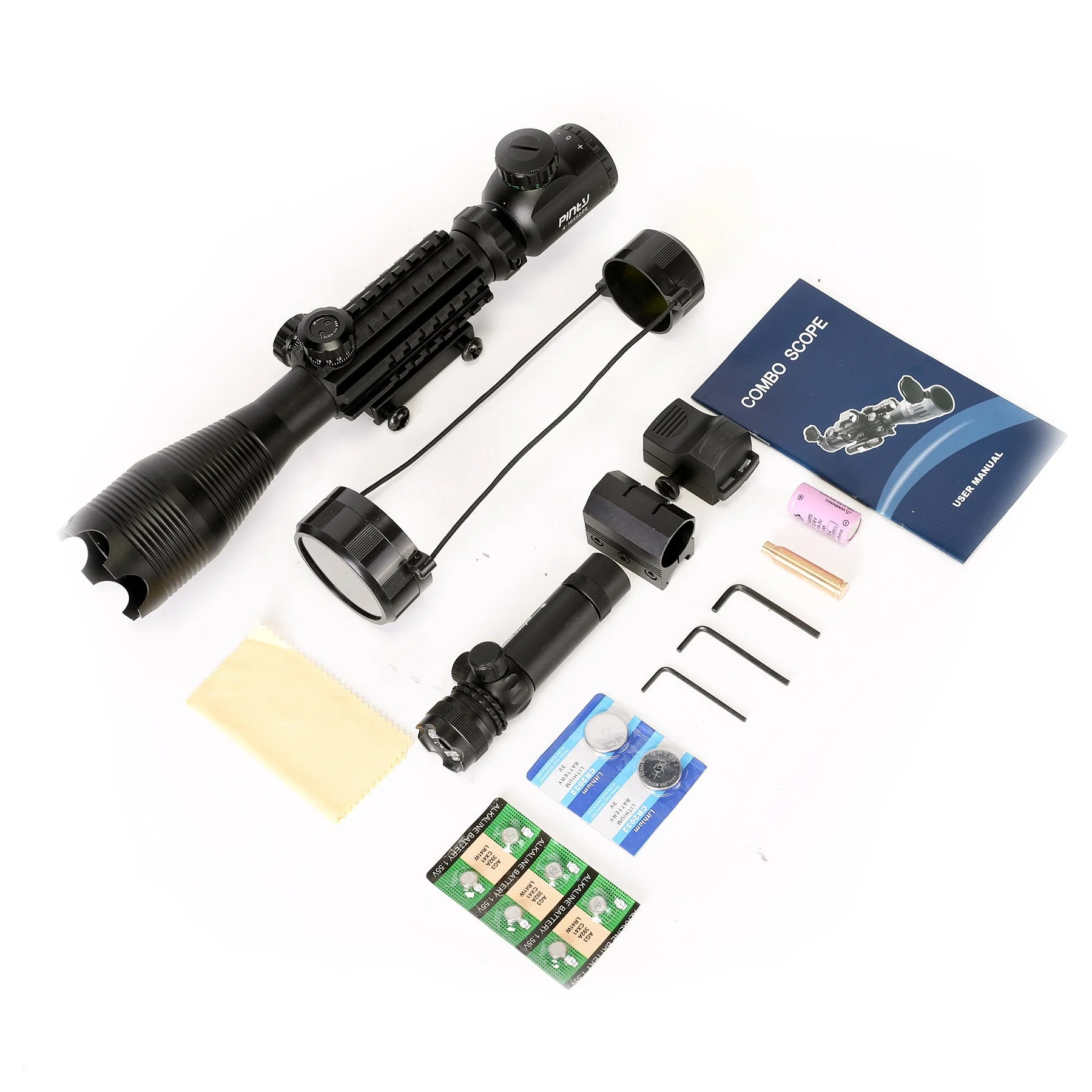 4-in-1 Rifle Scope Combo, 4-16*50mm Rangefinder Scope, Green Laser, Red Dot Sight, Boresighter - Image 8