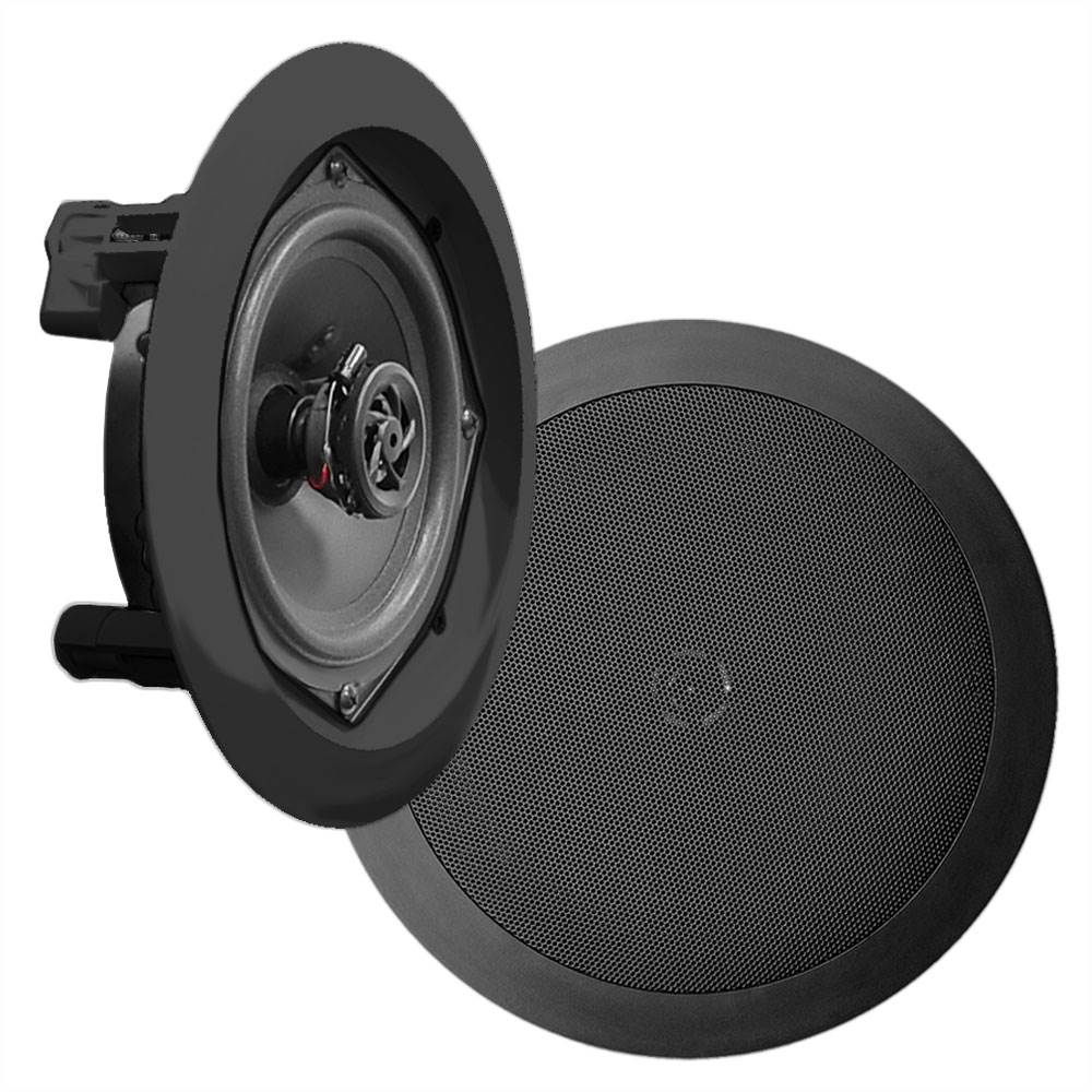 4) NEW Pyle PDIC81RDBK 250W 8 Inch Flush In-Wall In-Ceiling Black Speakers Four - Image 7