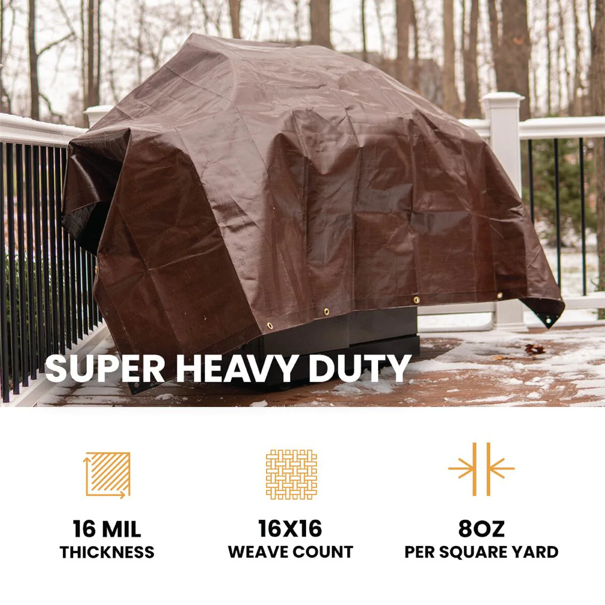 6' x 8' Super Heavy Duty Poly Tarp - Image 5