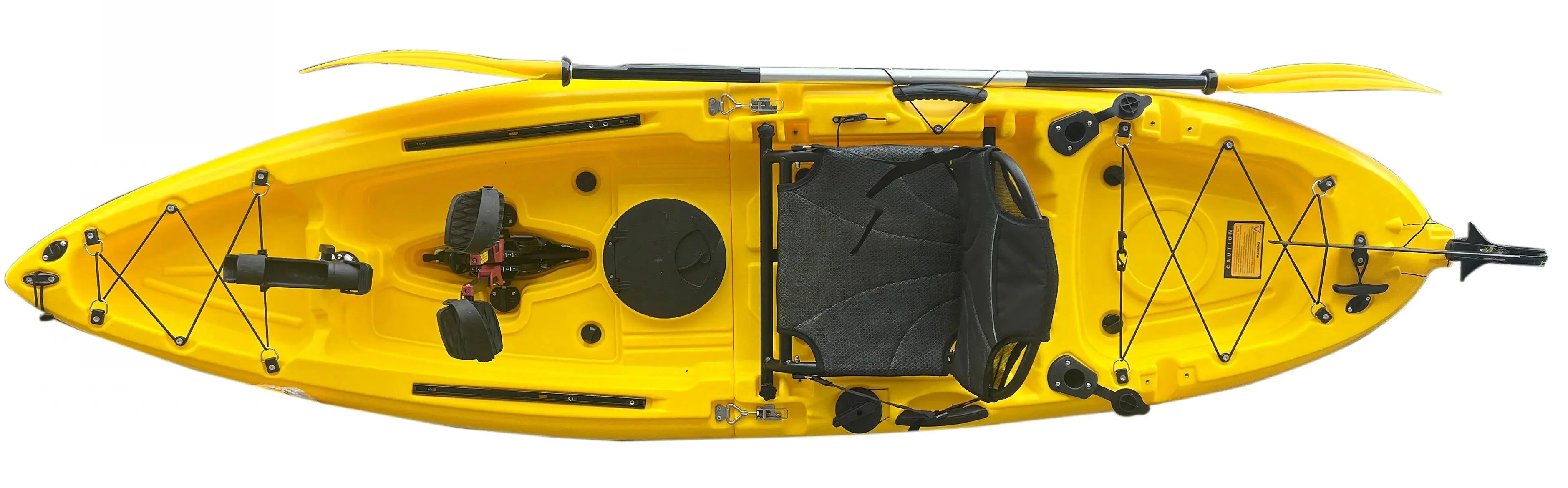 9.5ft Raptor Modular Fin Drive Pedal Fishing Kayak | 380lbs Capacity | 2 Piece - Image 7