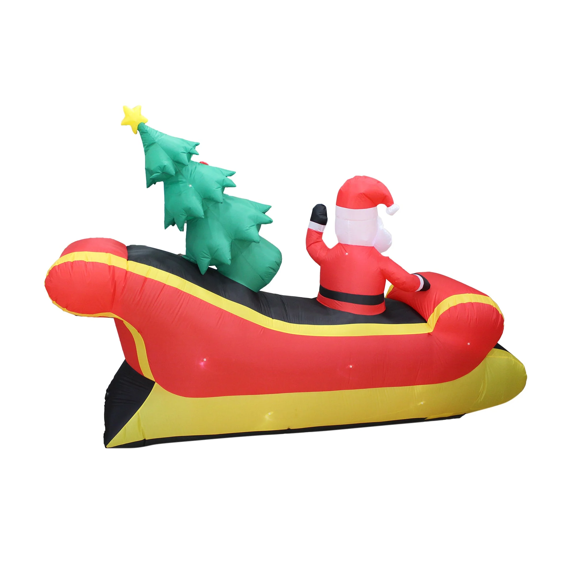 A Holiday Company 7 Ft Wide Inflatable Santa on Sleigh Holiday Lawn Decoration - Image 2
