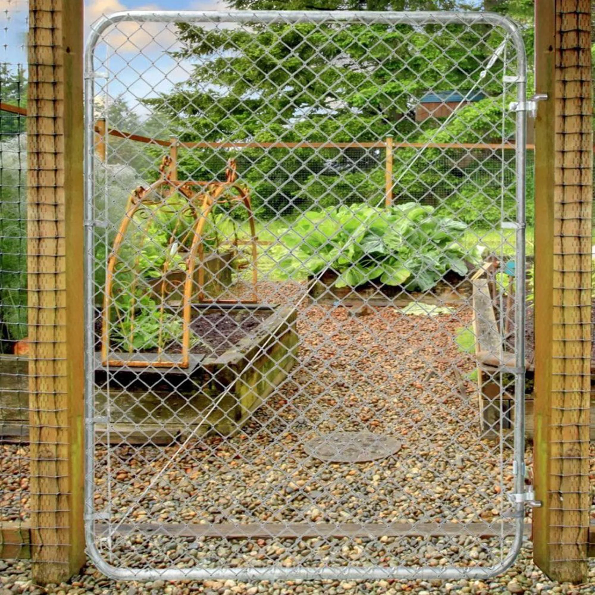 Adjust-A-Gate Fit-Right Chain Link Fence Walk-Through Gate Kit (24"-72"W x 6'H) - Image 8