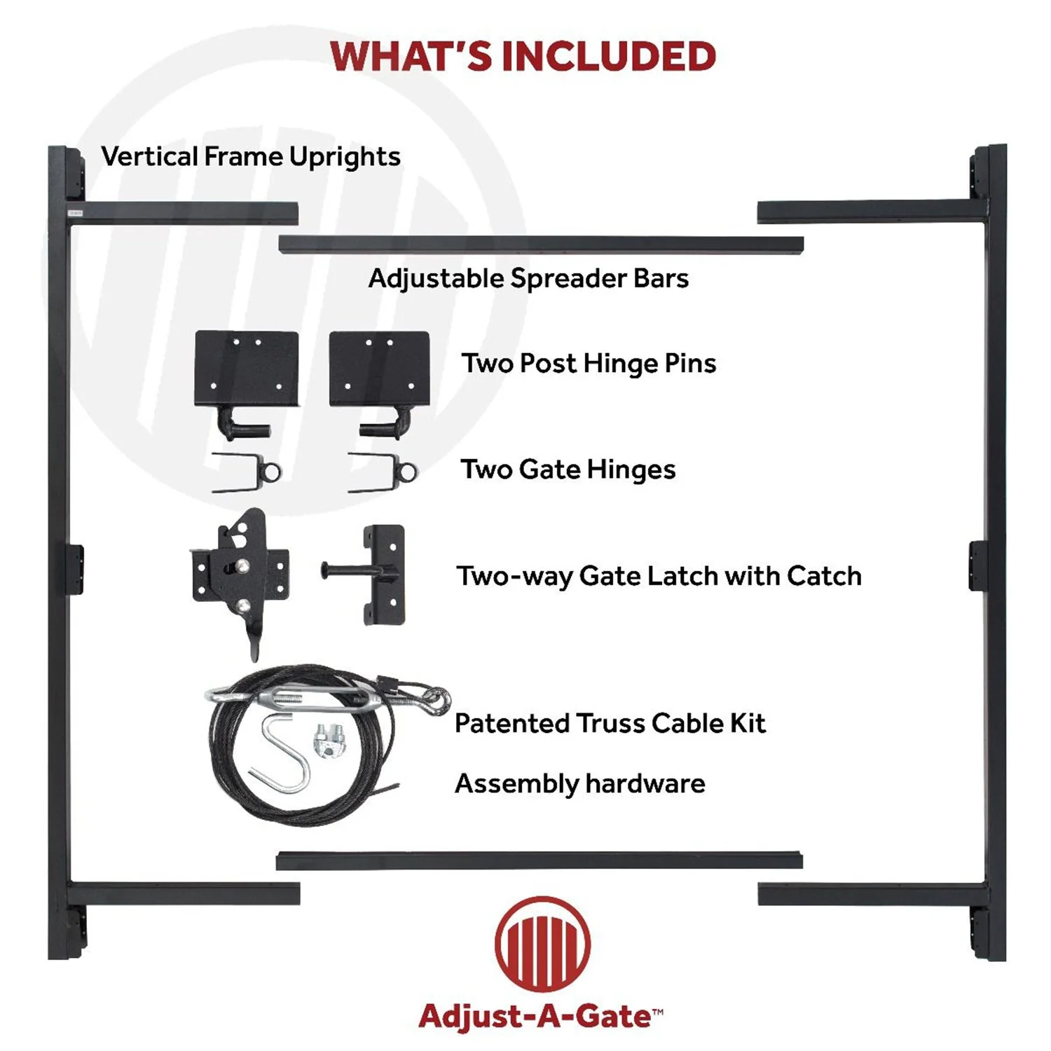 Adjust-A-Gate Steel Frame Gate Building Kit, 36"-60" Wide Up To 7' High (3 Pack) - Image 7