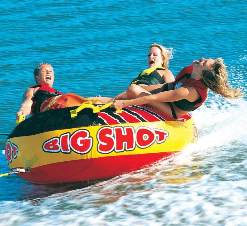 Airhead Big Shot Quadruple Rider Boat Lake Water Towable Open Top Tube (2 Pack) - Image 2