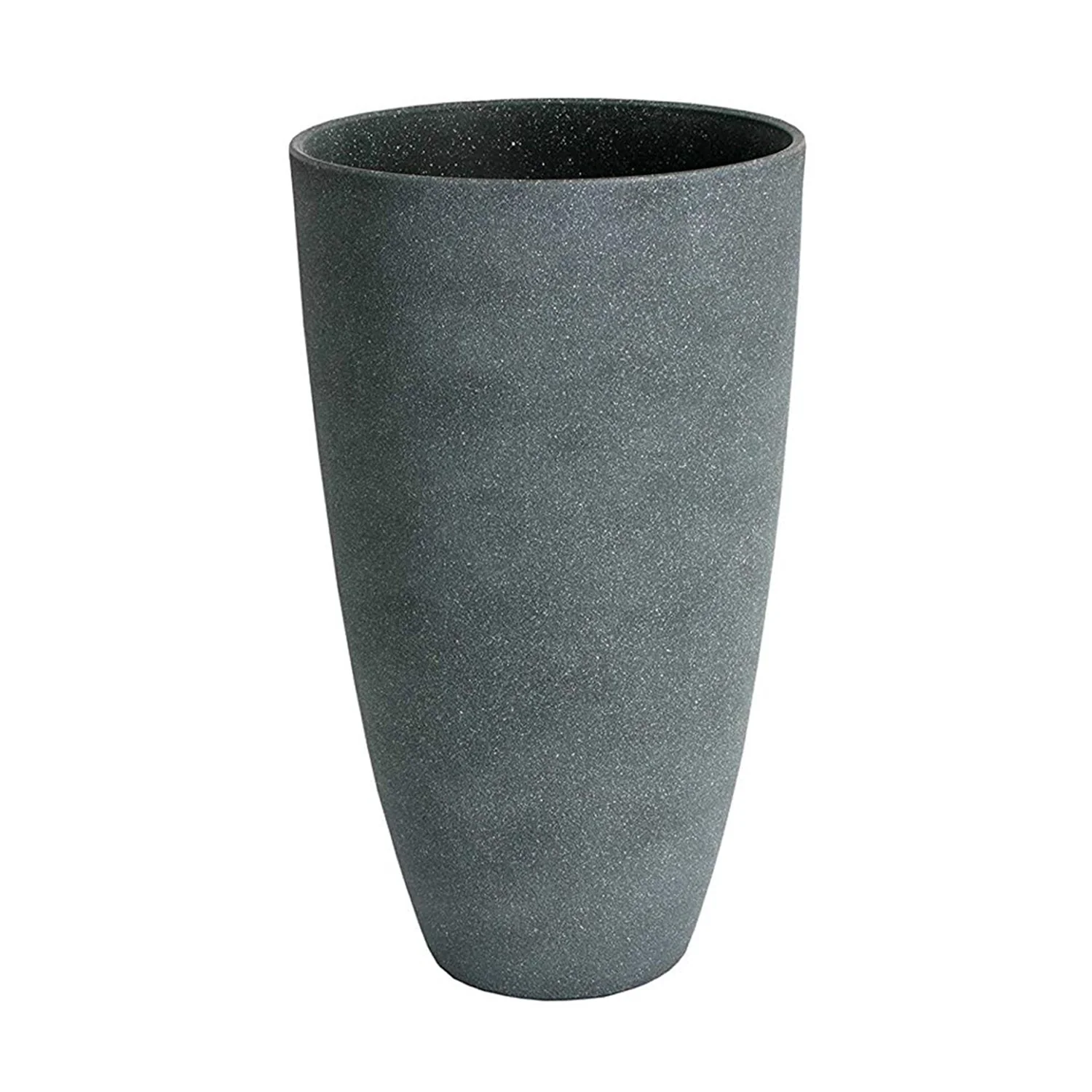 Algreen Acerra Weather Resistant Composite Tall Vase Planter Pot, Gray (2 Pack) - Image 2