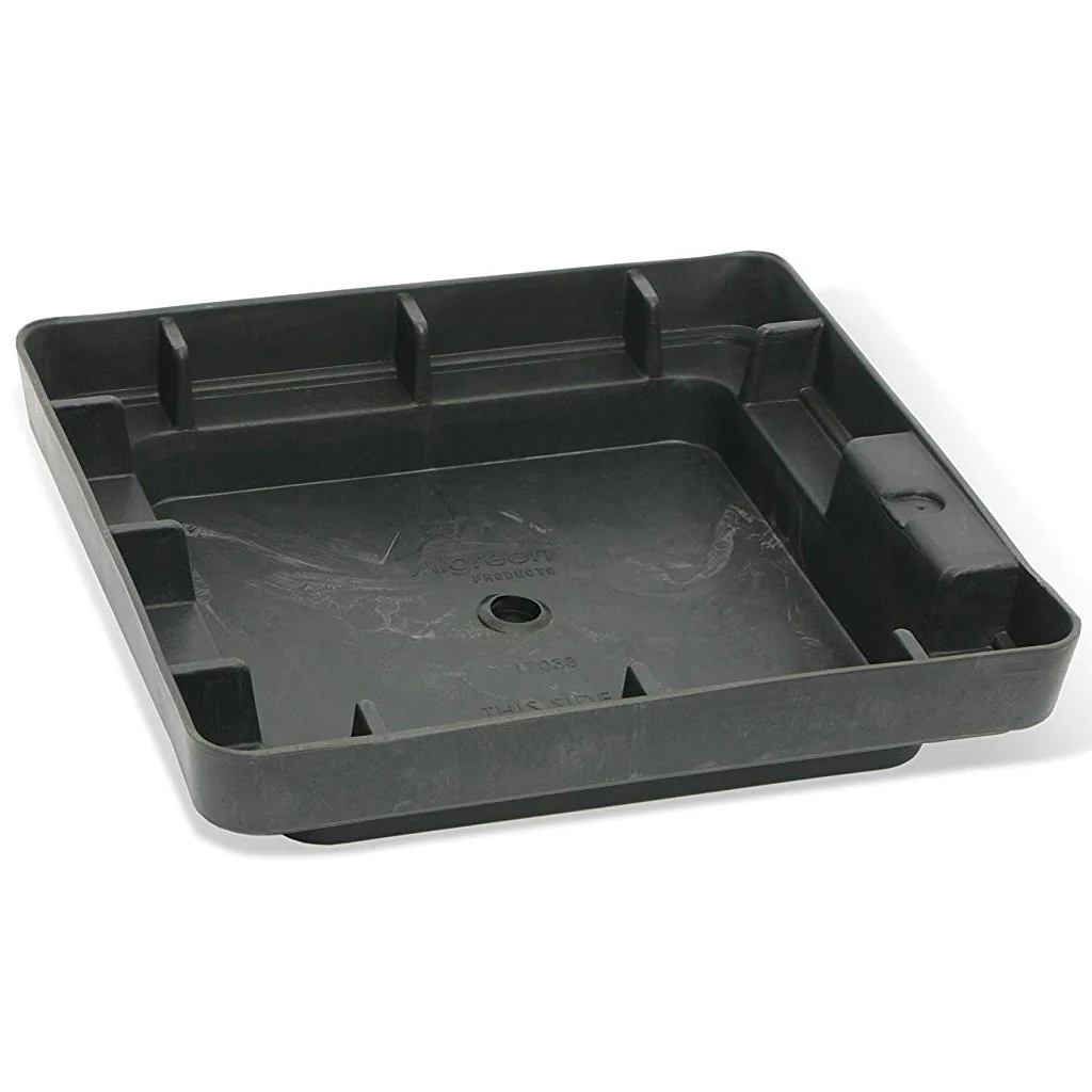 Algreen Valencia All-Natural 31" Inside/Outside Square Planter Pot, Matte Black - Image 6