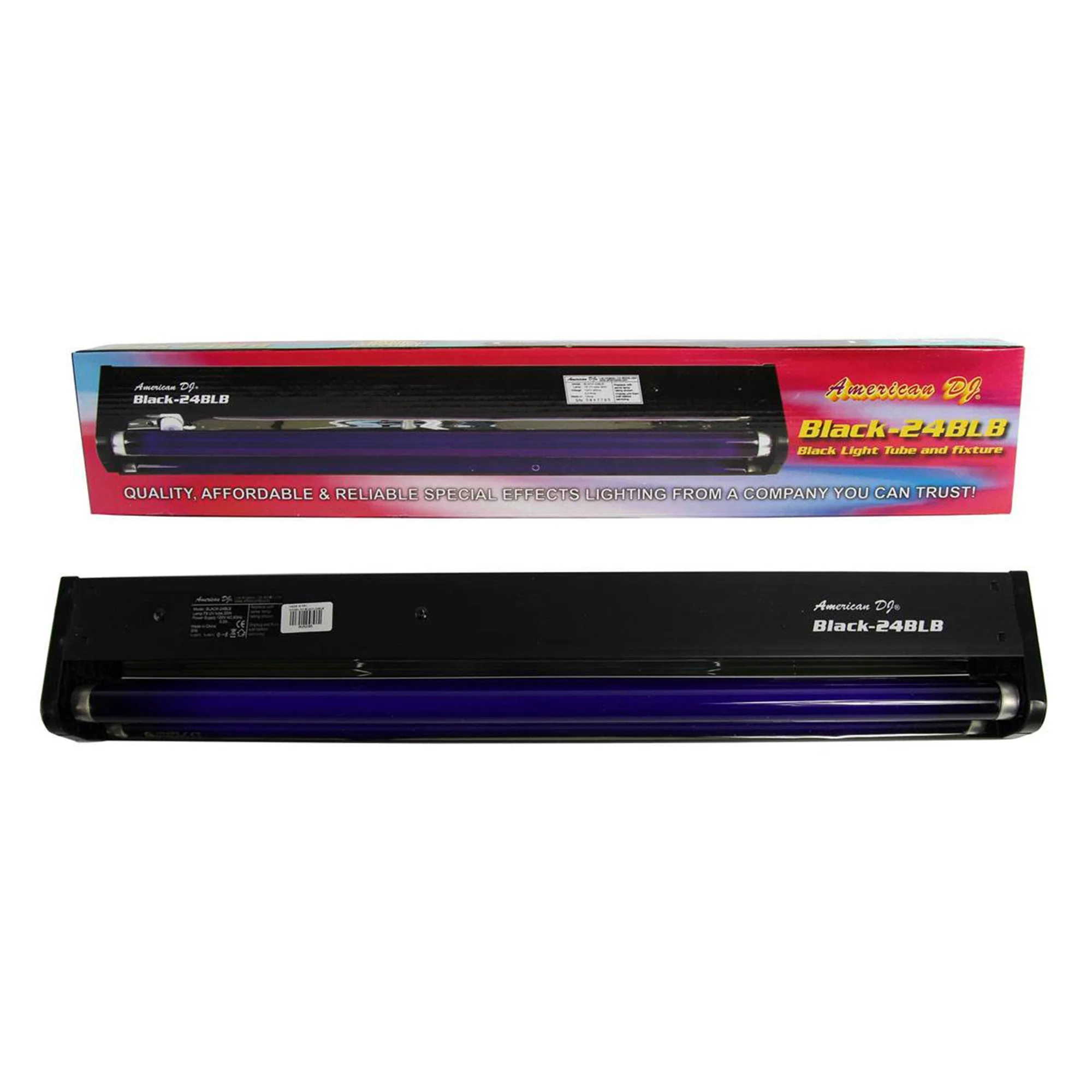 American DJ 24 Inch 20W Black Light Tube And Fixture For DJ Set/Party (3 Pack) - Image 3
