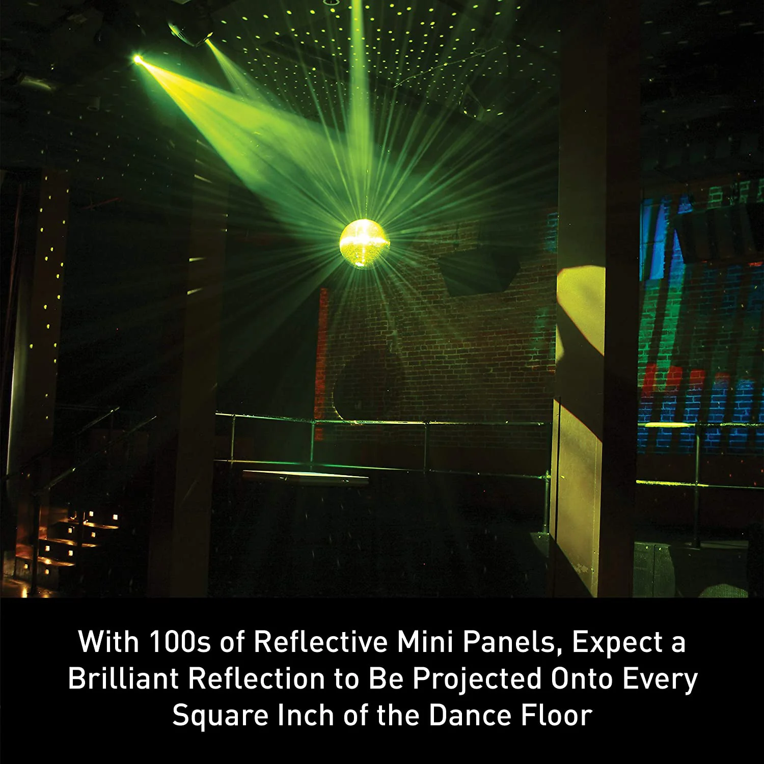 American DJ M-1616 Lightweight Real Glass 16 inch Wall Hanging Disco Mirror Ball - Image 7