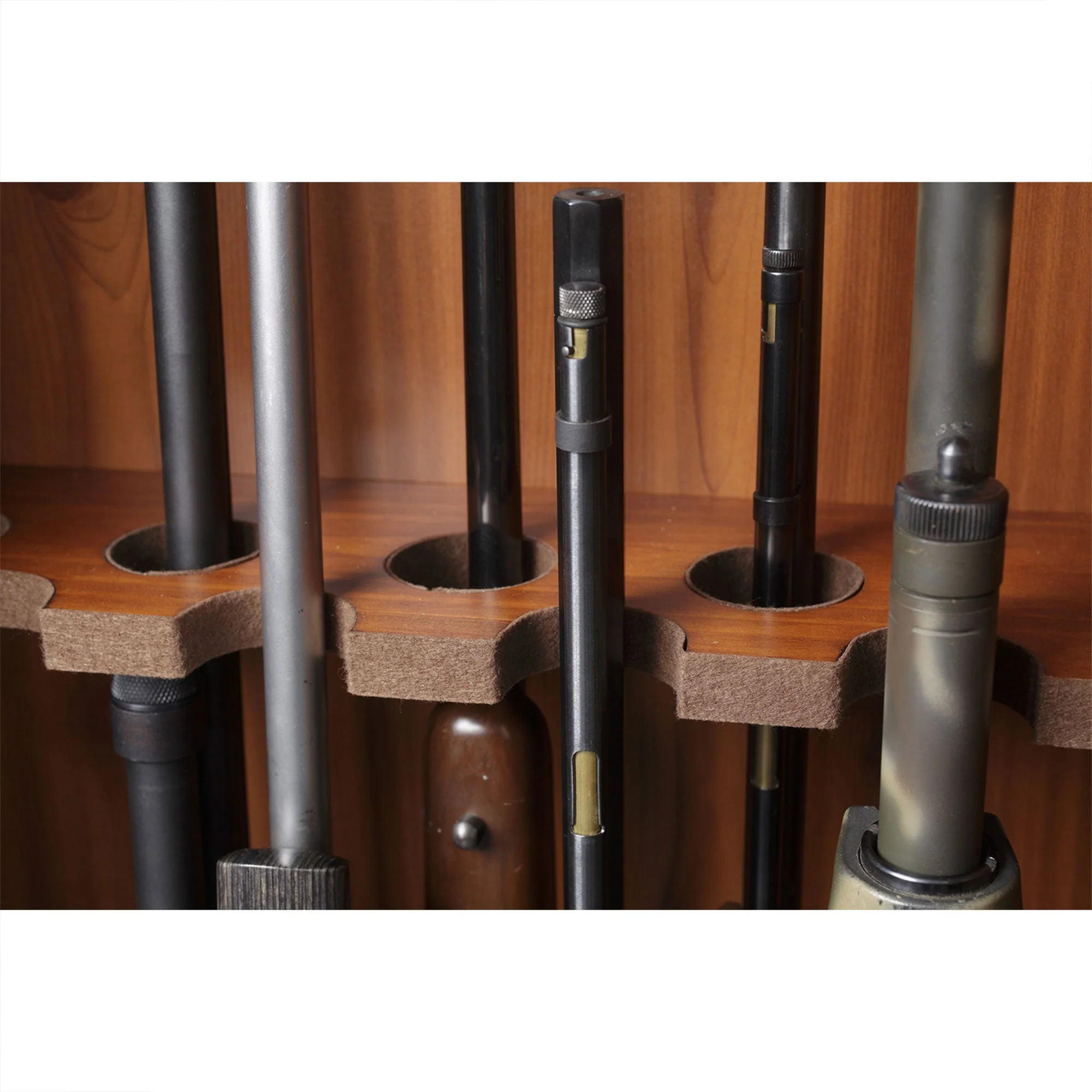 American Furniture Classics 8 Gun Key Locking Wooden Storage Display Cabinet - Image 2