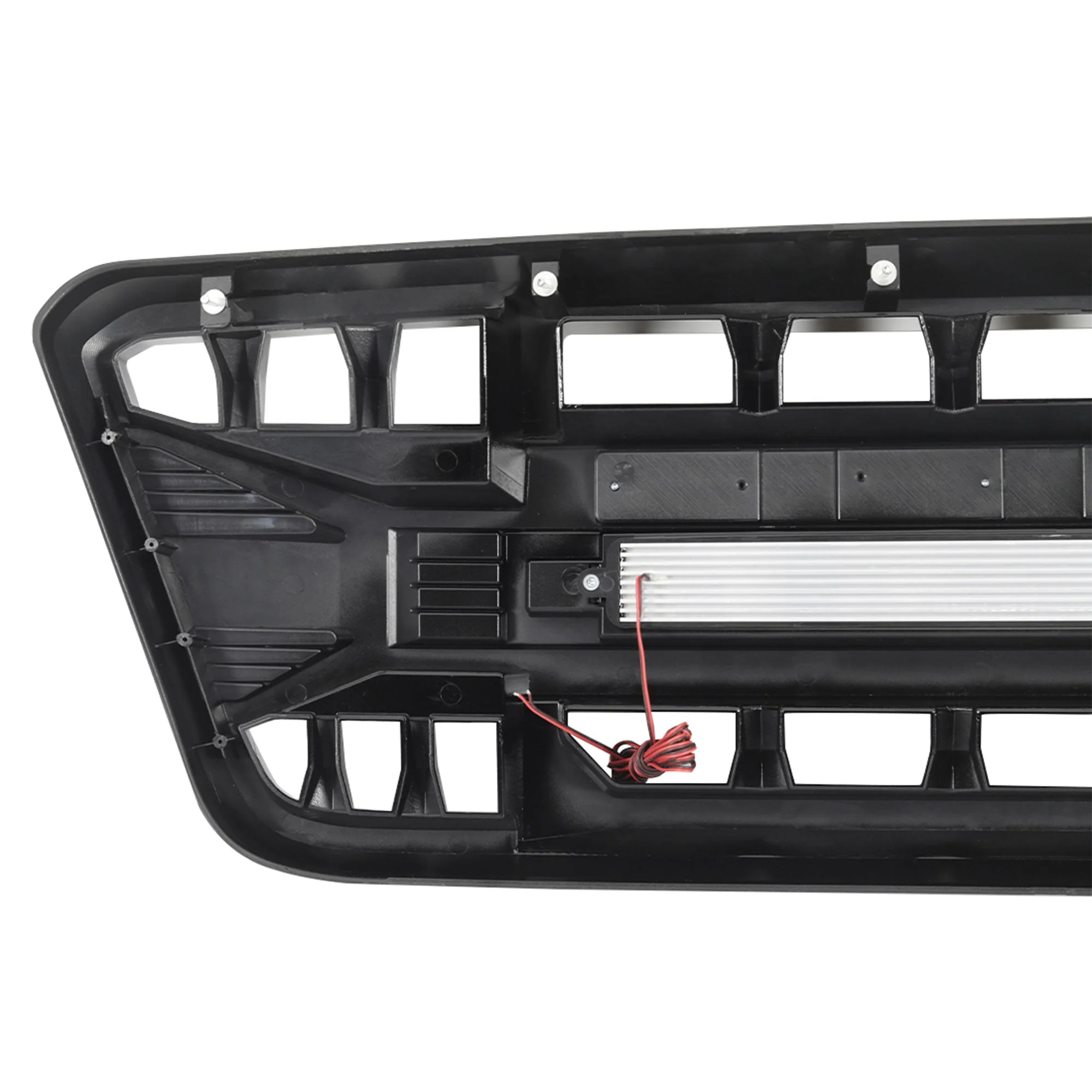 AMERICAN MODIFIED Armor Grille Compatible with 2004-08 Ford F150, Glossy Black - Image 9