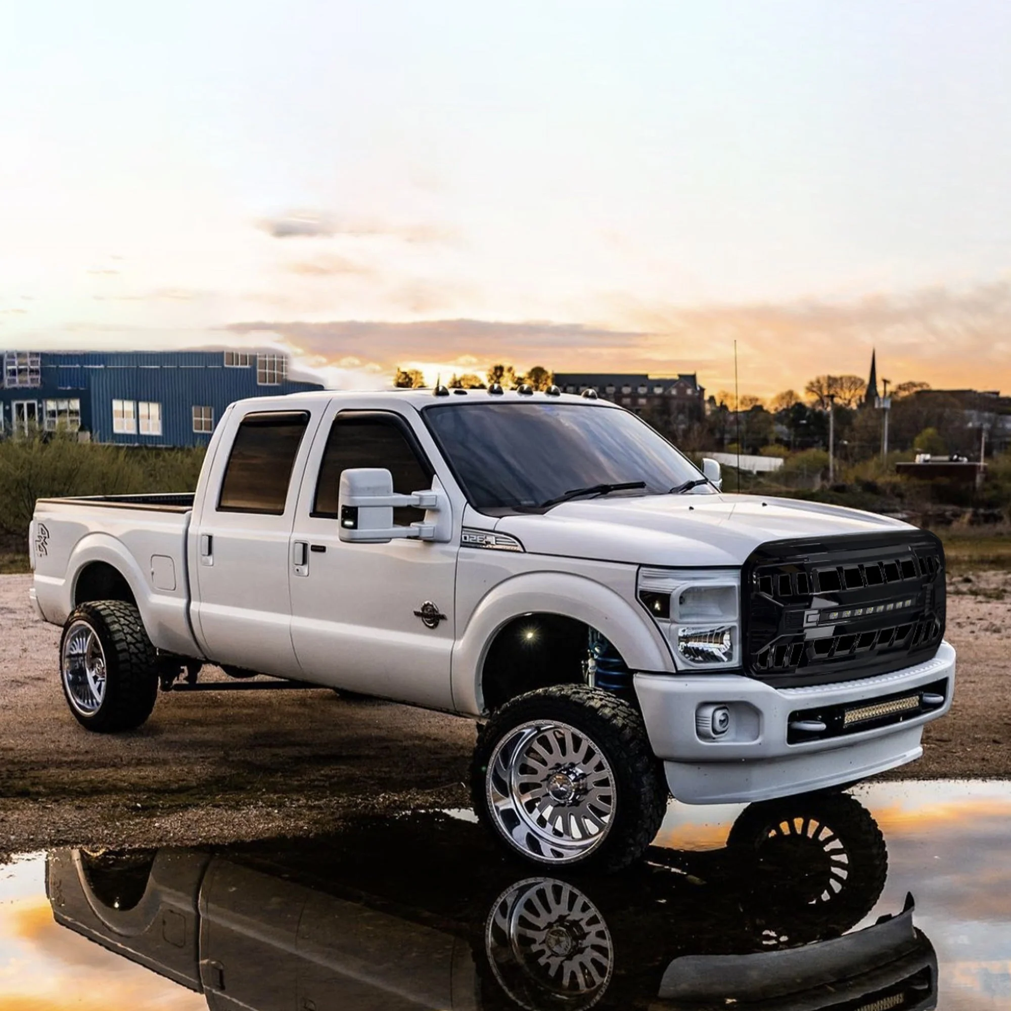 AMERICAN MODIFIED Armor Grille for 2011 to 2016 Ford F250 with Off Road Lights - Image 6