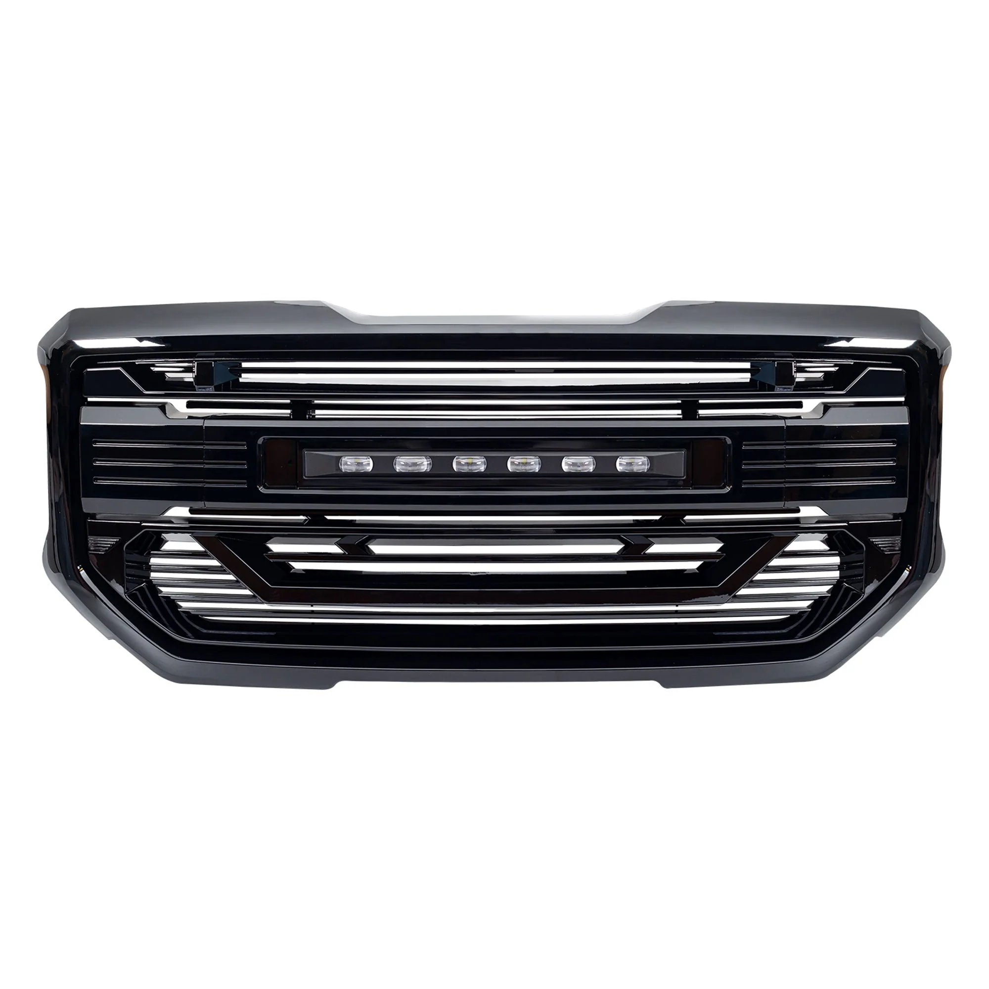 AMERICAN MODIFIED Armor Grille for 2016 to 2018 GMC Sierra 1500, Glossy Black - Image 9