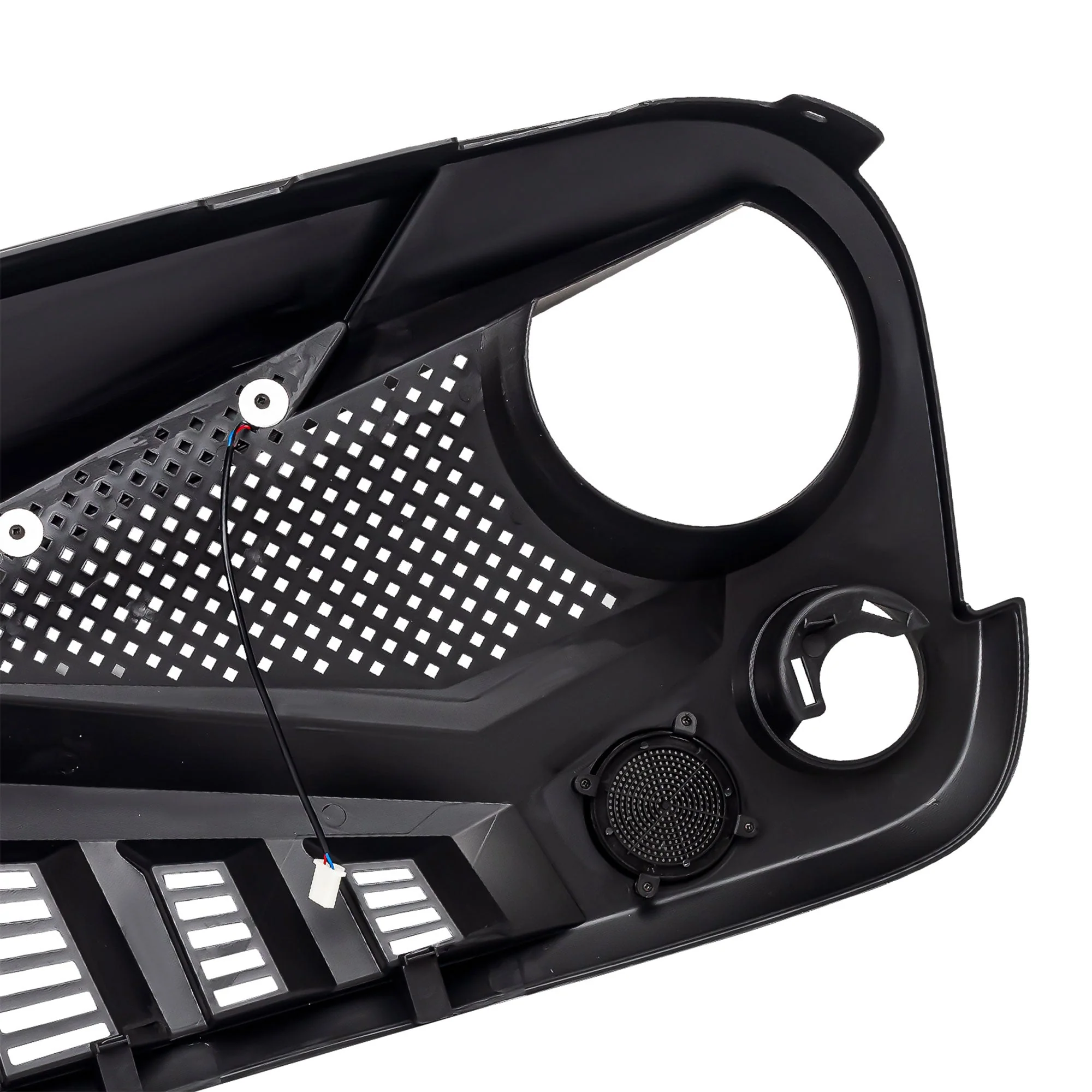 AMERICAN MODIFIED Hawke Grille Compatible with 2007-2018 Jeep Wrangler JK, Black - Image 9