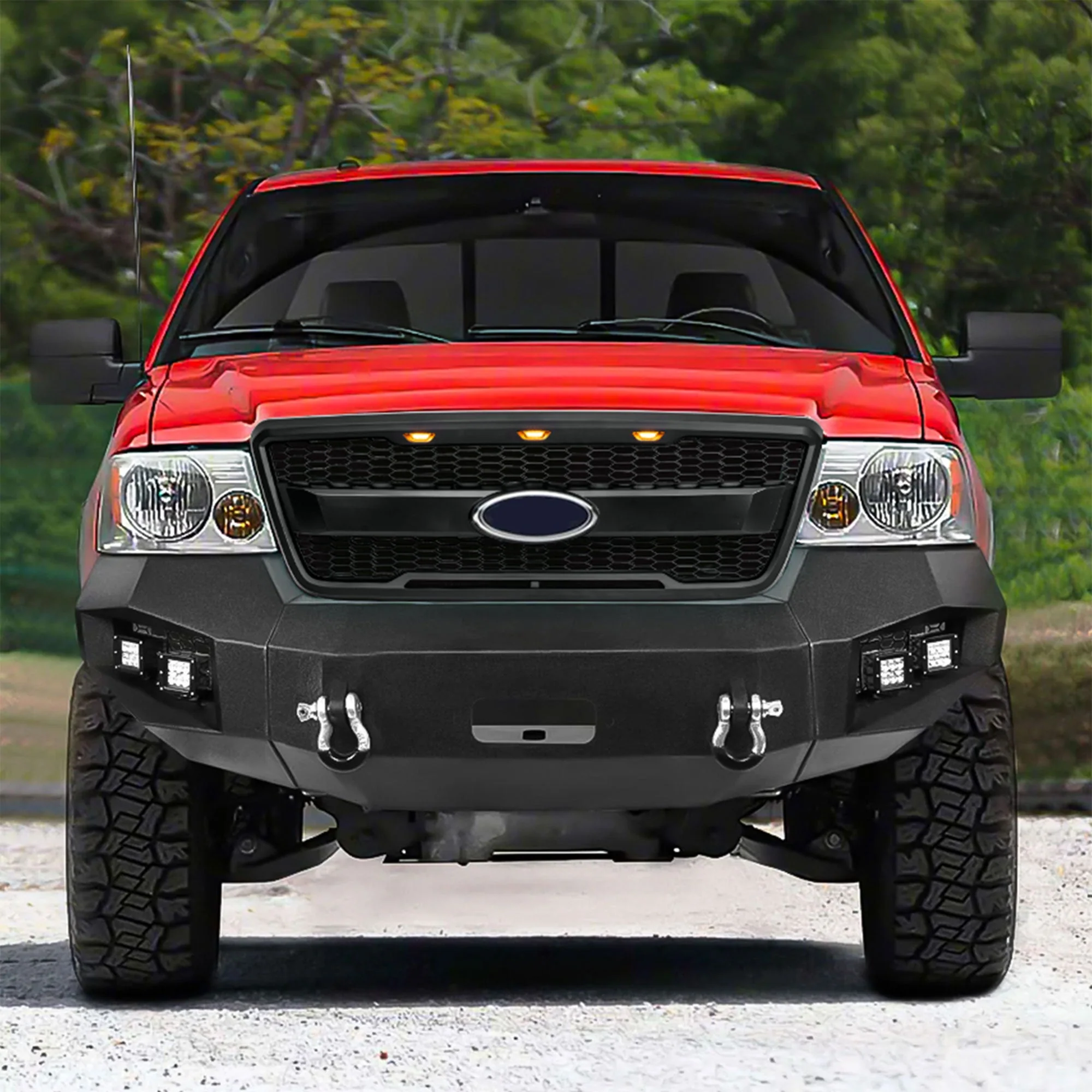 AMERICAN MODIFIED Raptor Style Mesh Grille for 2004-2008 Ford F150, Matte Black - Image 7