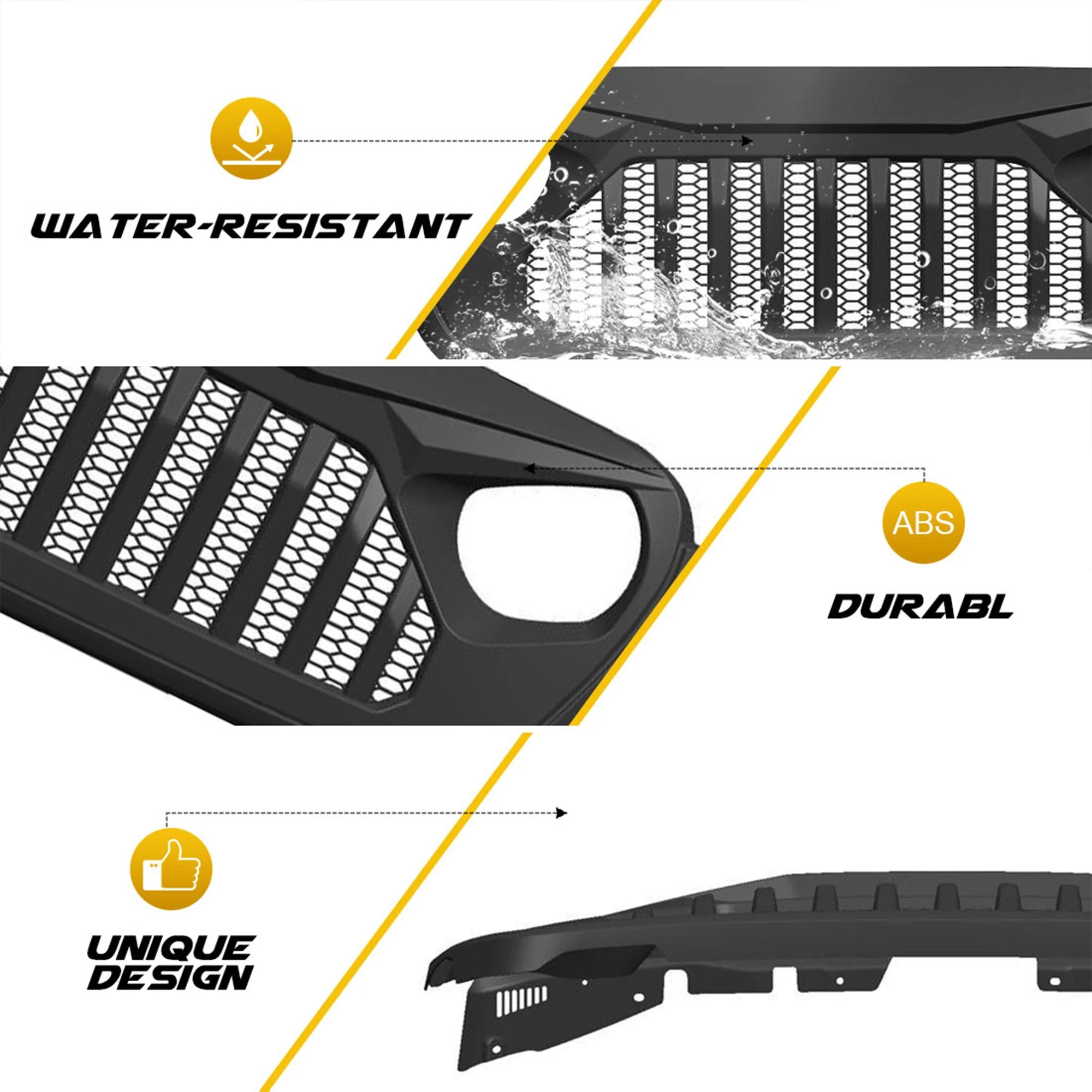 AMERICAN MODIFIED Vader Grille for 2018+ Jeep Wrangler JL & 2020+ Gladiator JT - Image 9