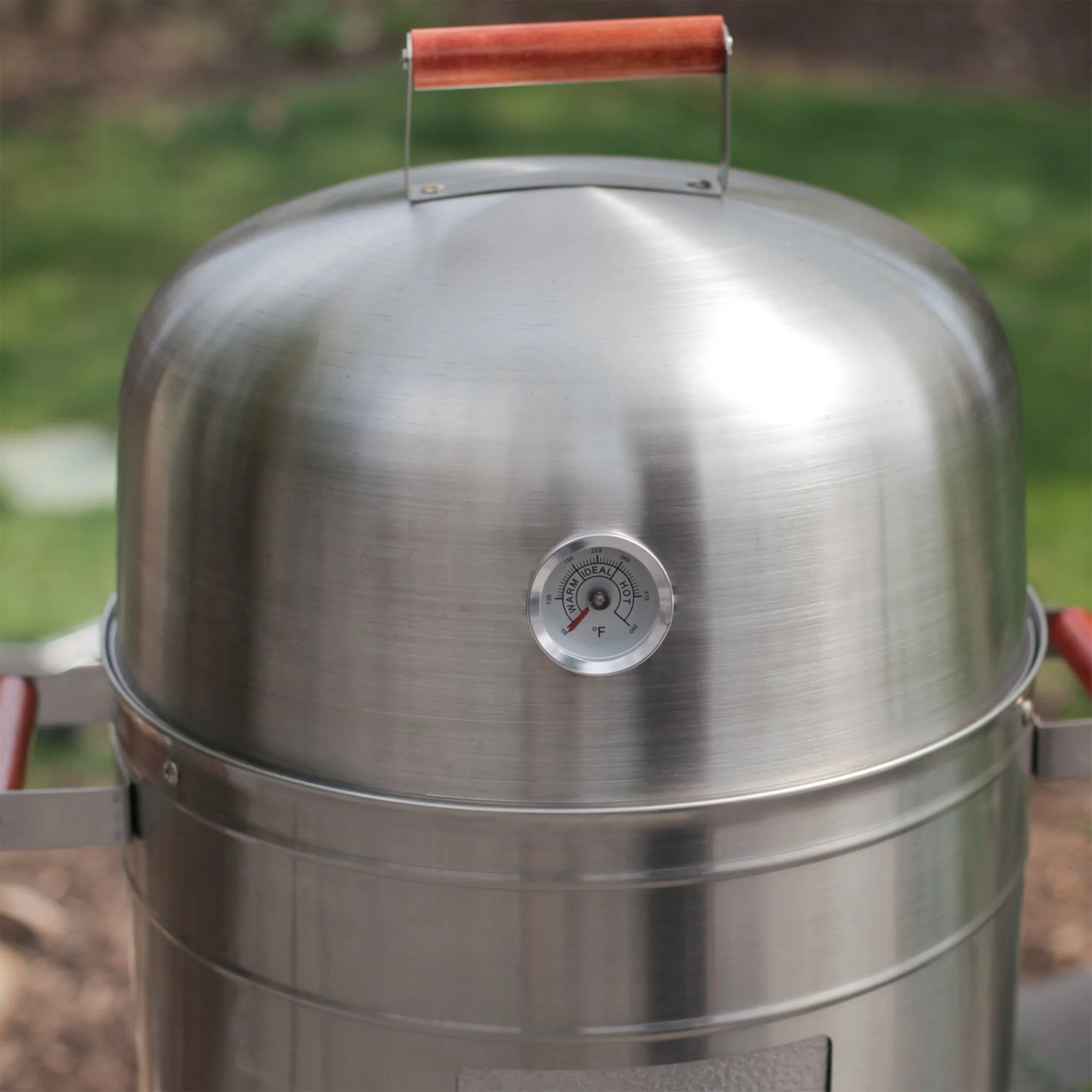 Americana Grills 351 Square Inch Stainless Steel Charcoal BBQ Meat Water Smoker - Image 6