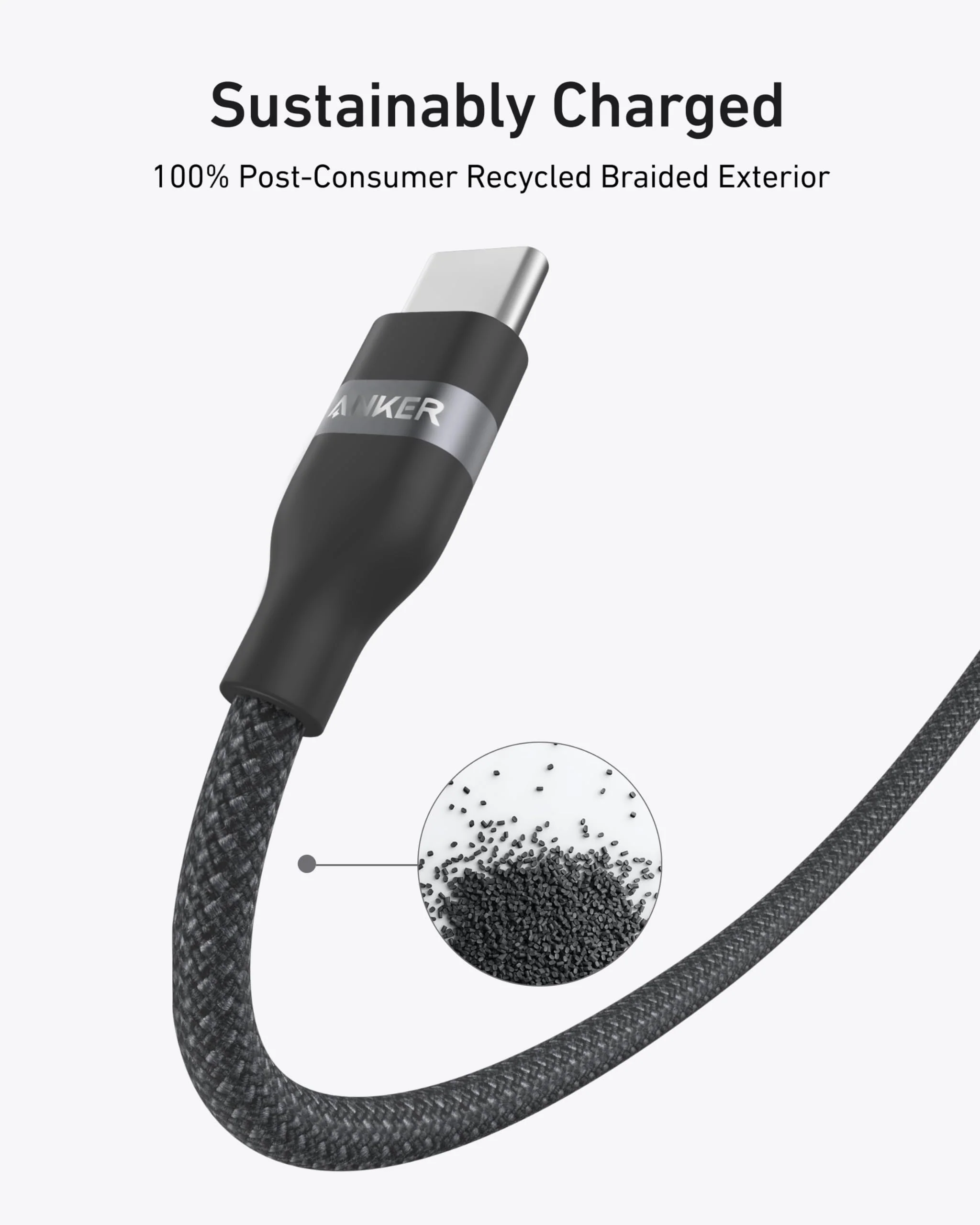 Anker USB-C to USB-C Cable (3 ft / 6 ft, 240W, Upcycled-Braided) - Image 5
