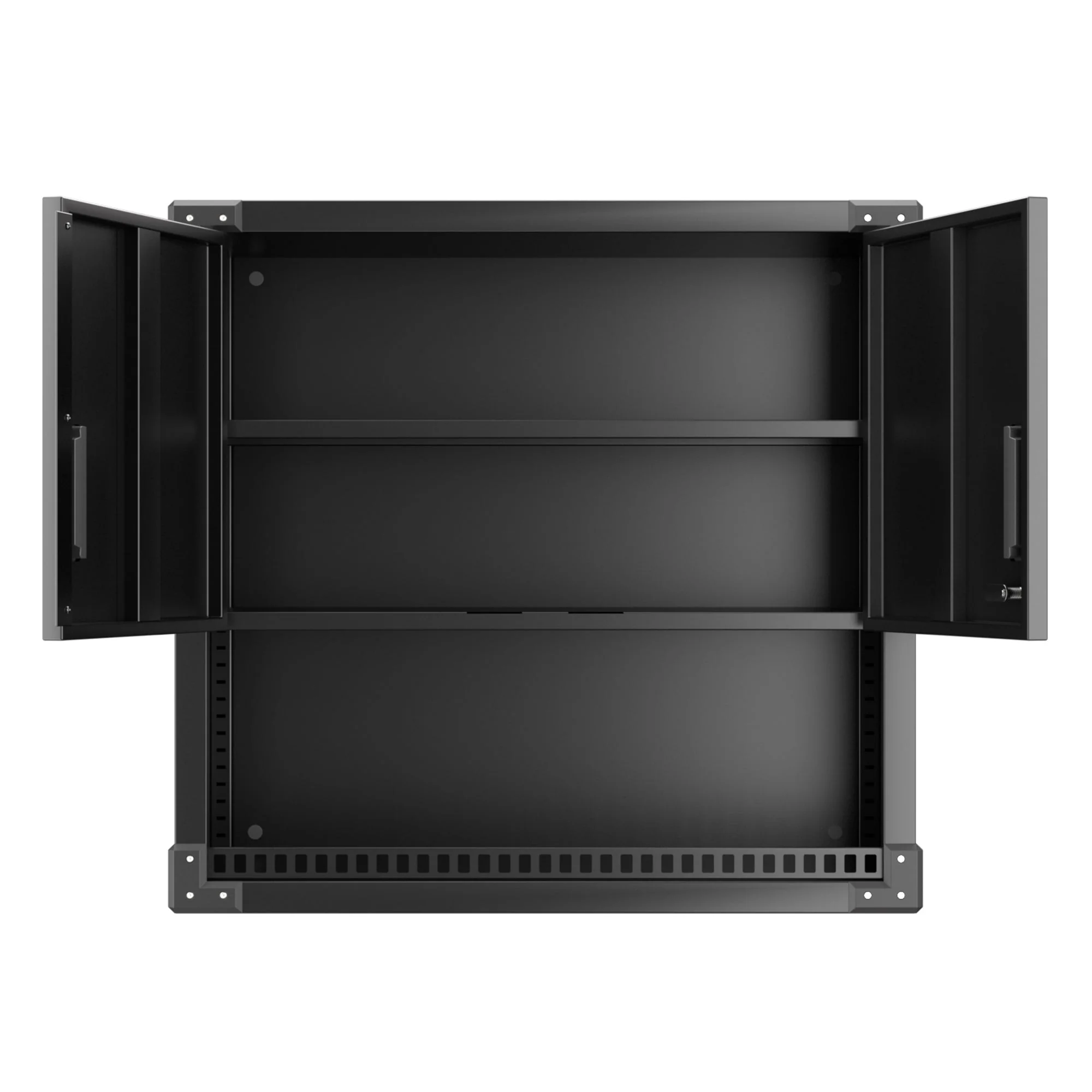 AOBABO Metal Garage Wall Mounted Storage Cabinet w/Locking Door & Shelf, Black - Image 11