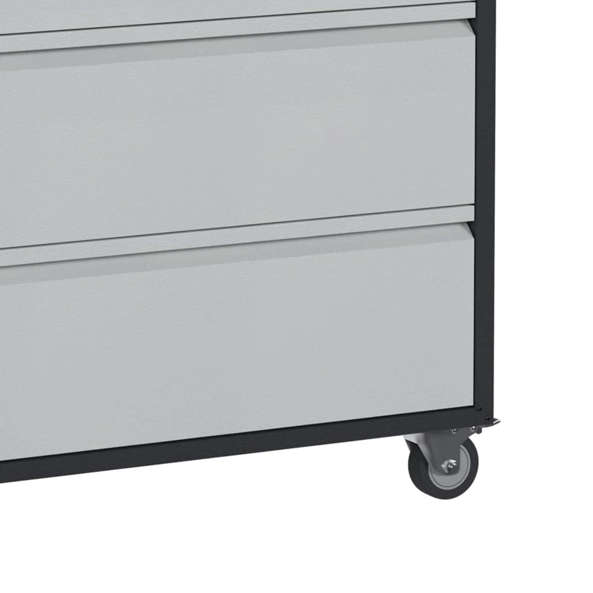 AOBABO Steel Rolling Tool Storage Chest 3 Drawer Cabinet with Wheels, Black/Grey - Image 3