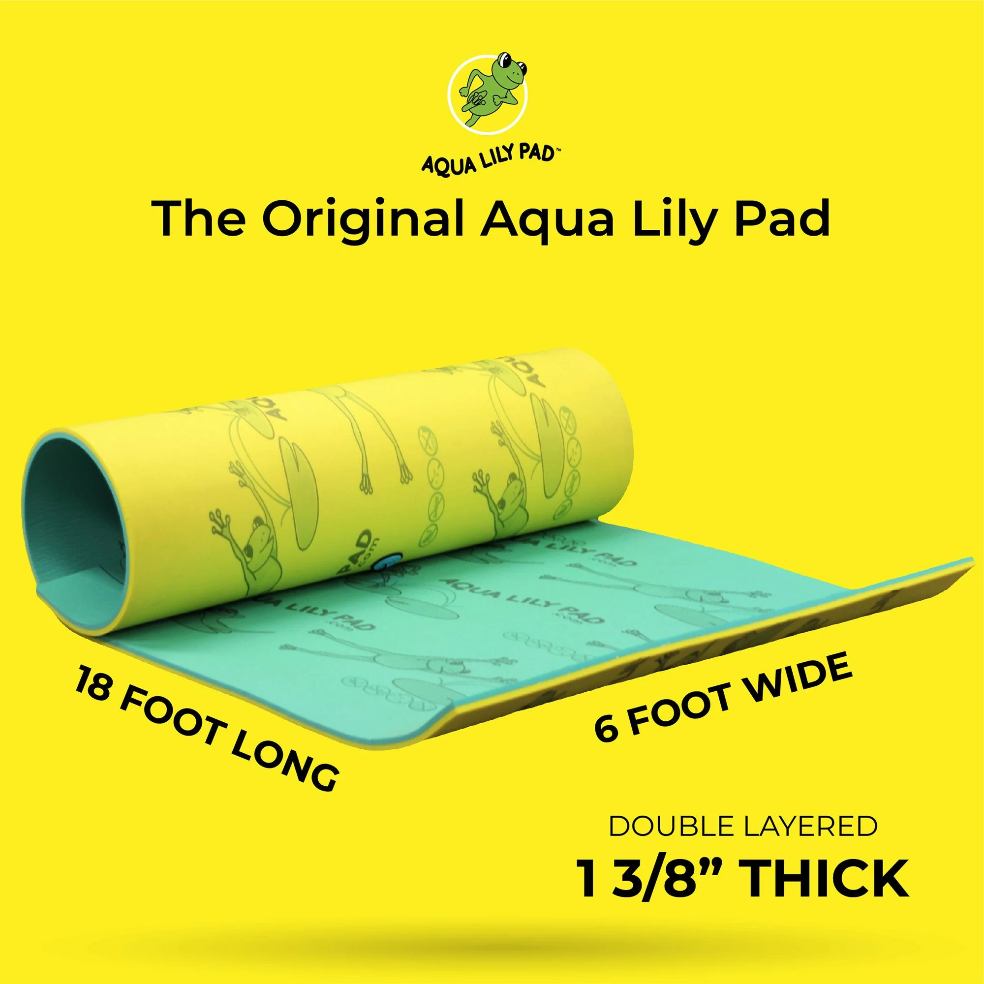 Aqua Lily Pad 18 Ft Long Water Mat Playground Floating Foam Pad for Lake & Pool - Image 2