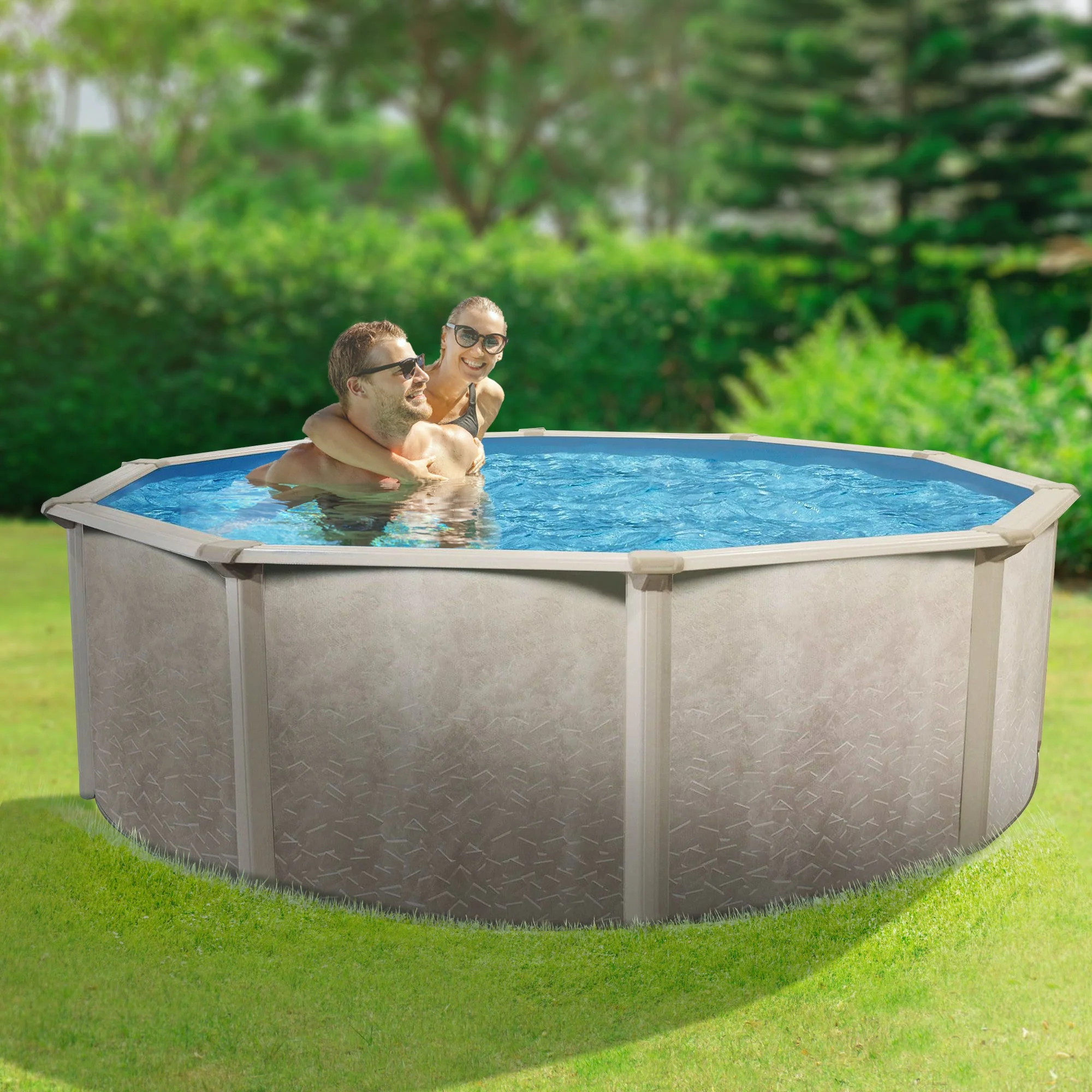 Aquarian Phoenix 24' x 52" Round Frame Above Ground Swimming Pool without Liner - Image 4