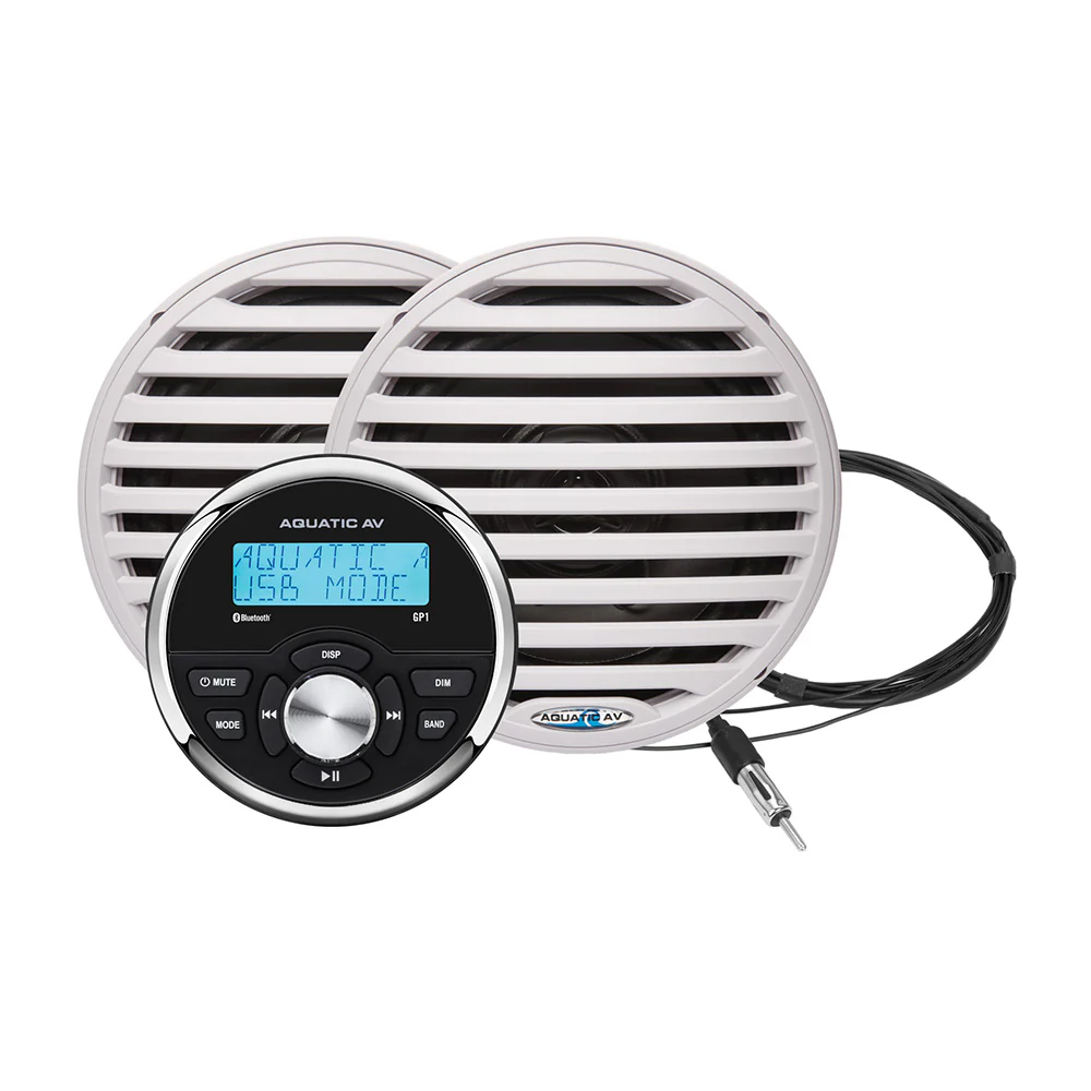 Aquatic AV GP1 Gauge Stereo Economy 6.5" Speakers - White (Pair)