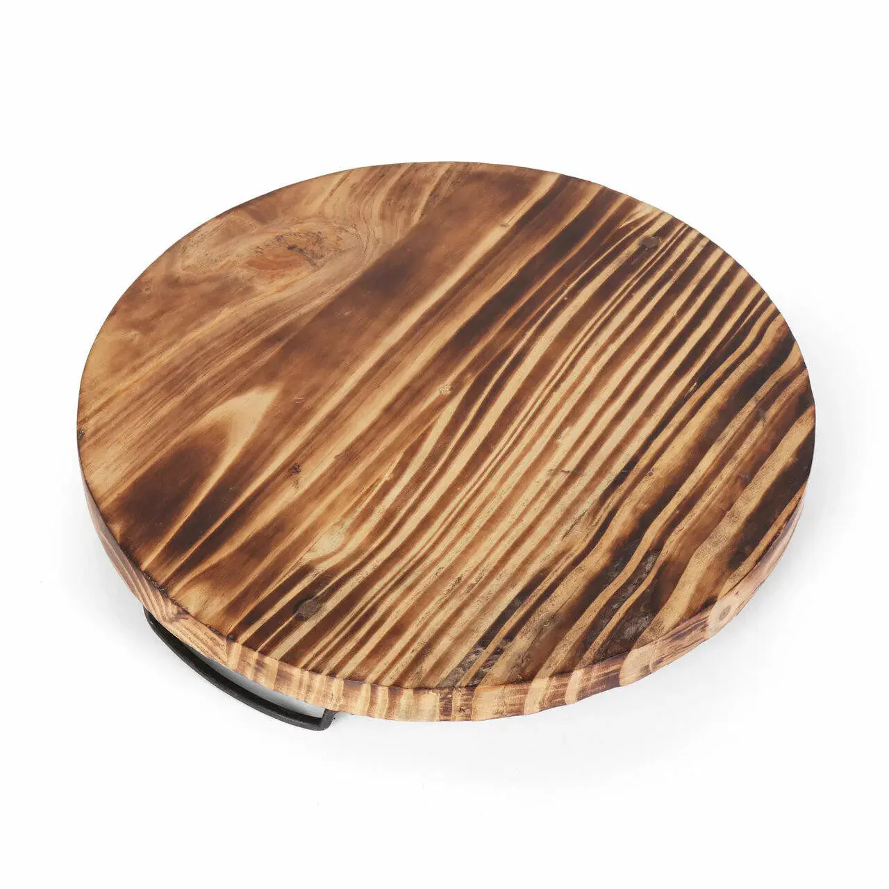 Aria Scorched Wood Serving Tray with Handles - Image 3