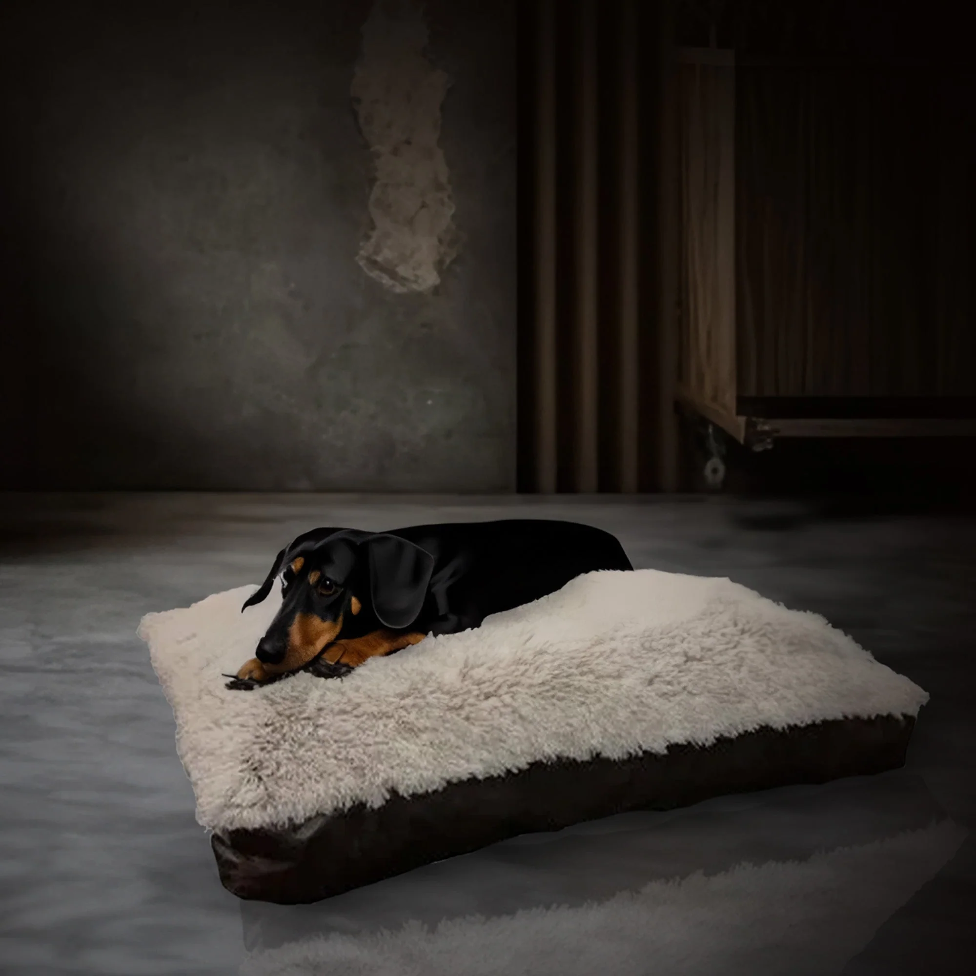 Aspen Pet 36 x 27" Faux Leather Gusset Pillow Pet Bed with Removeable Cover - Image 4