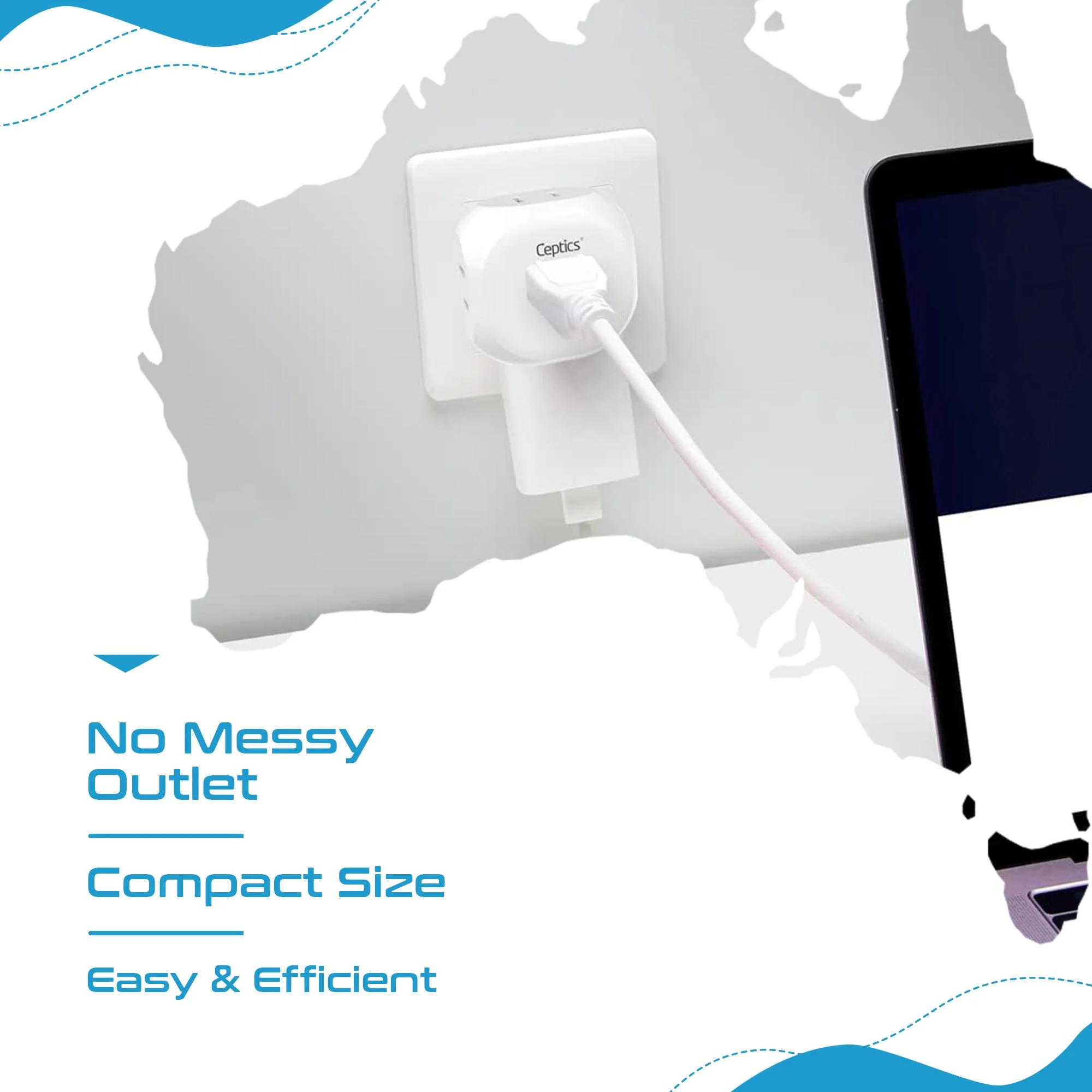 Australia, New Zealand, China Travel Plug Adapter - 4 in 1 - Ultra Compact - Light Weight (PT-16) - Image 7