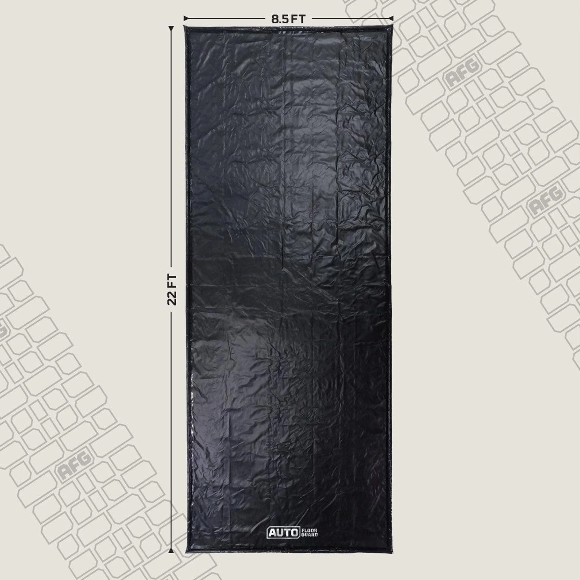 AutoFloorGuard AFG8622 8.5’x22’ Extra Large Heavy Duty Garage Floor Mat for Under Truck for Rain, Ice, and Mud w/ Stay-Put Corner and Telescoping Squeegee - Image 3