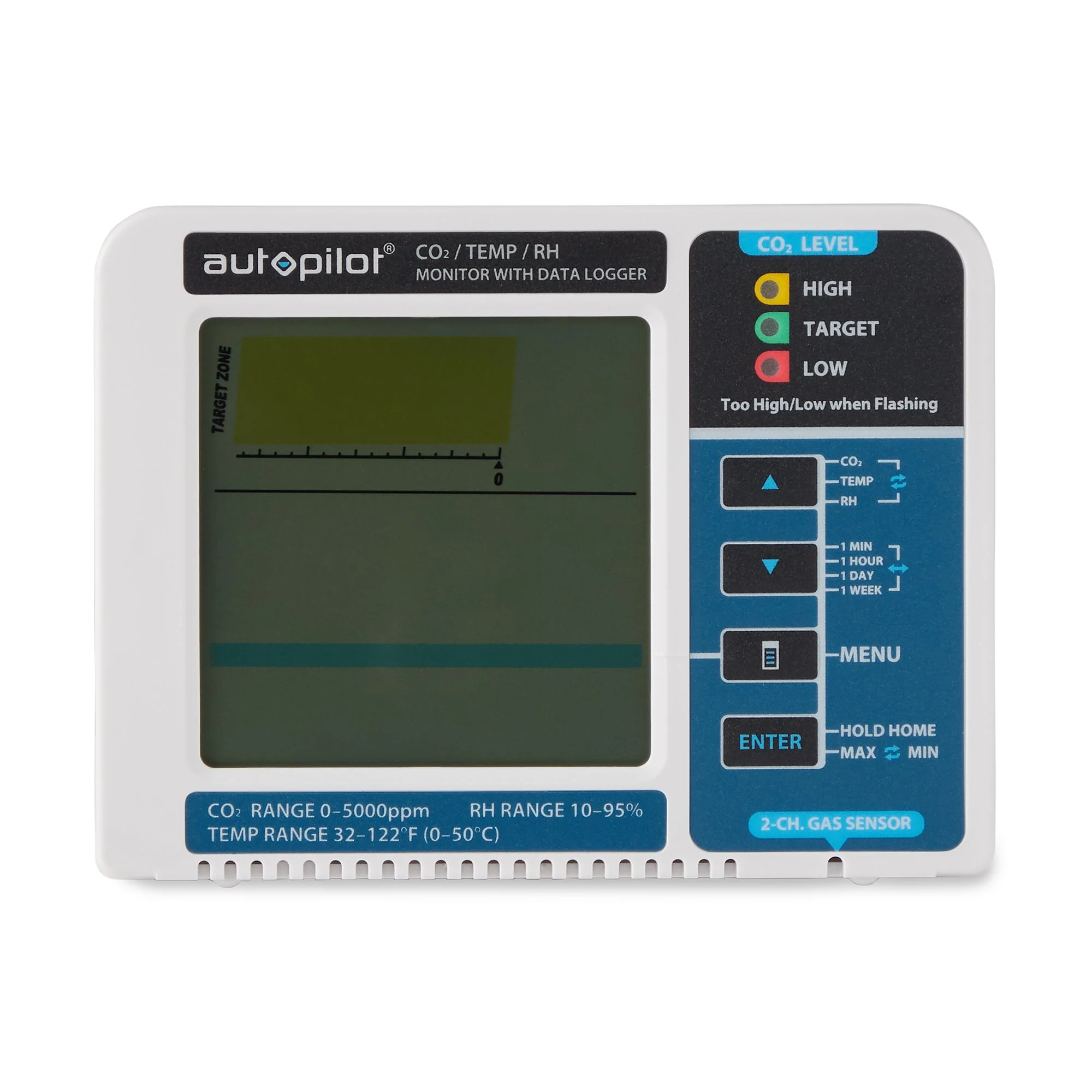 Autopilot APCEM2 Hydroponic Gardening CO2 RH Temperature Monitor and Data Logger - Image 2