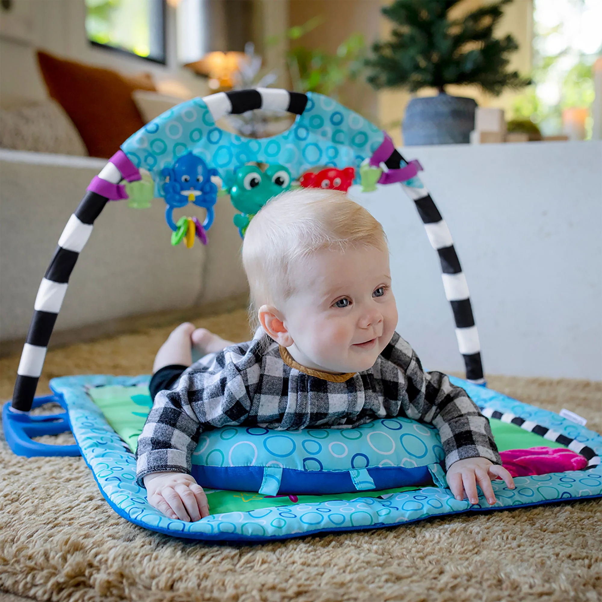 Baby Einstein Neptune's Discovery Reef Baby Tummy Time Activity Gym Toy Bar - Image 5