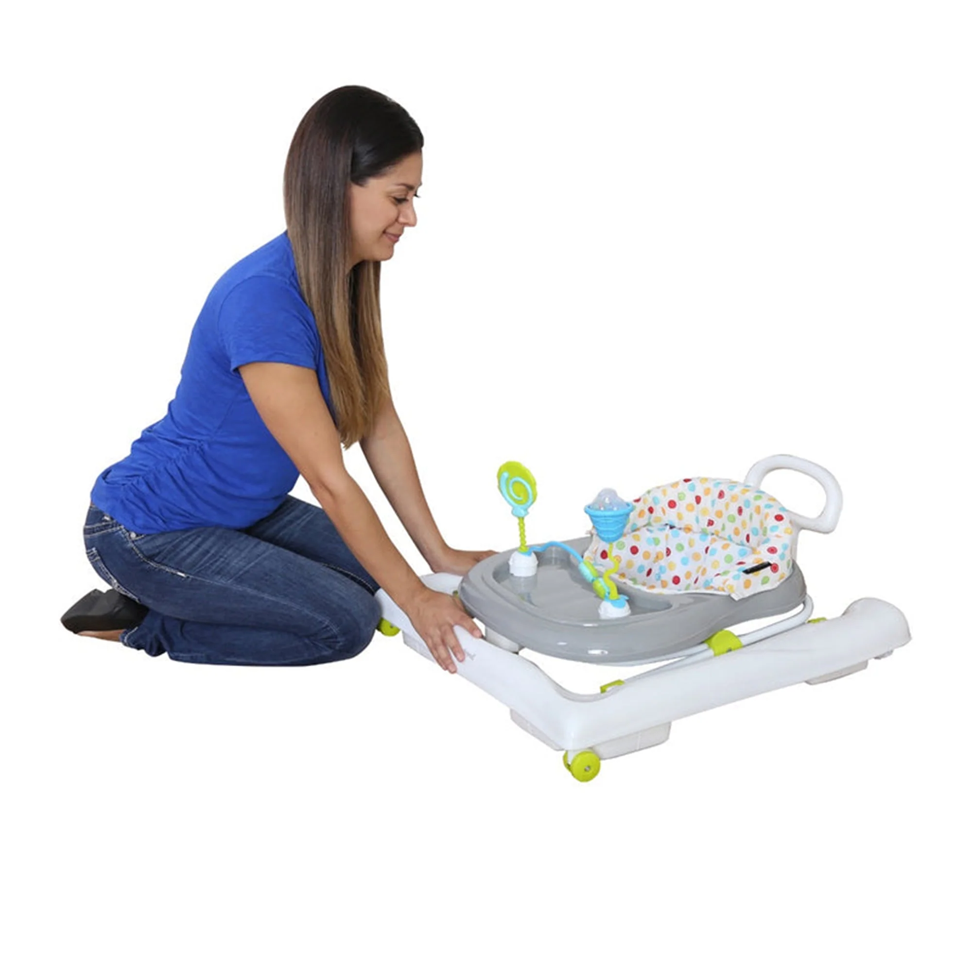 Baby Trend 3.0 Kids Adjustable Activity Walker with Walk Behind Bar, Sprinkles - Image 3