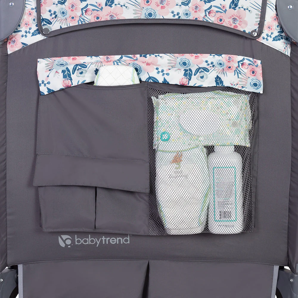 Baby Trend Deluxe II Nursery Center Playard Play Crib with Bassinet, Bluebell - Image 7