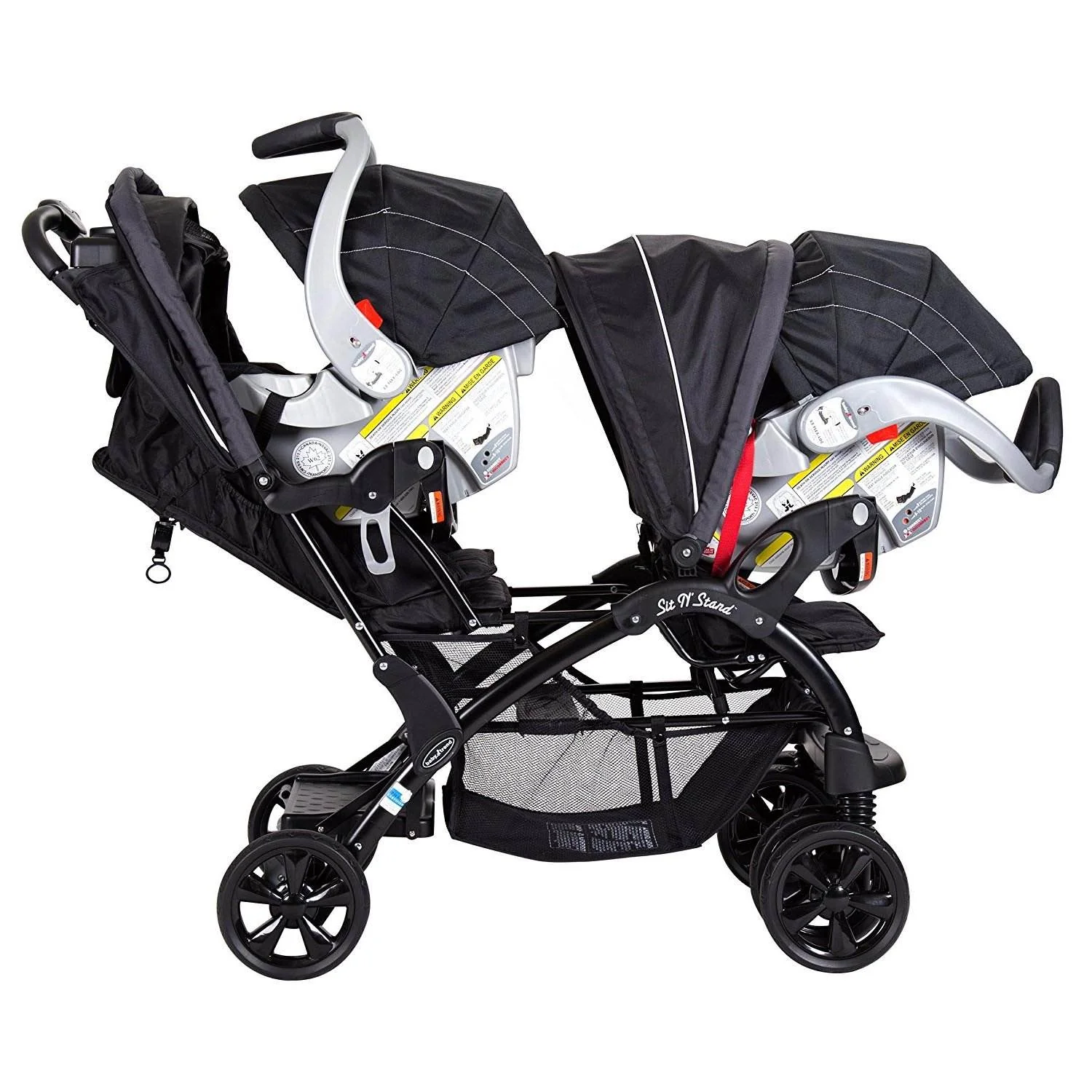 Baby Trend Double Sit N' Stand Toddler and Baby Stroller, Onyx | SS76072A - Image 2