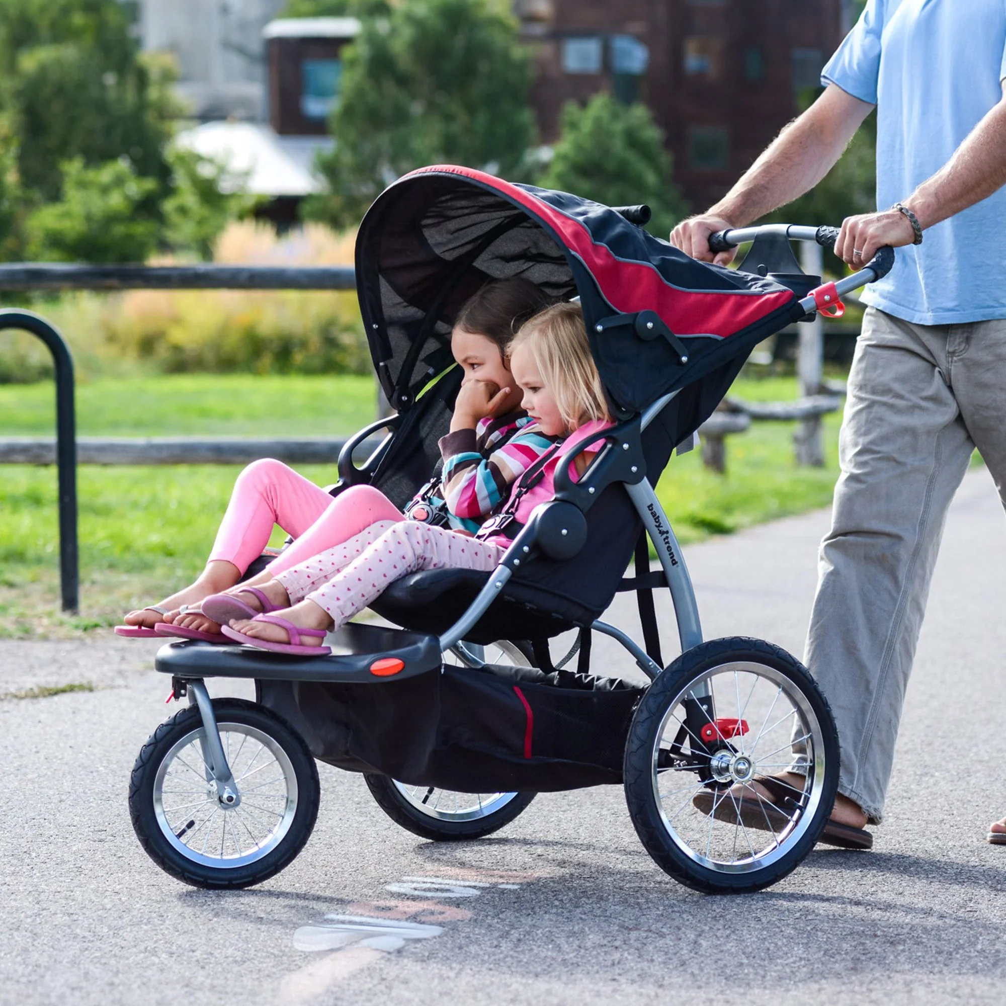 Baby Trend Expedition Lightweight Jogging Double Baby Stroller, Centennial - Image 4