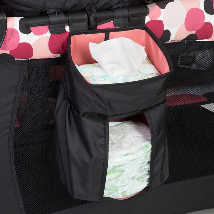 Baby Trend Resort Elite Spacious Portable Infant Play Nursery Center, Dotty Pink - Image 6