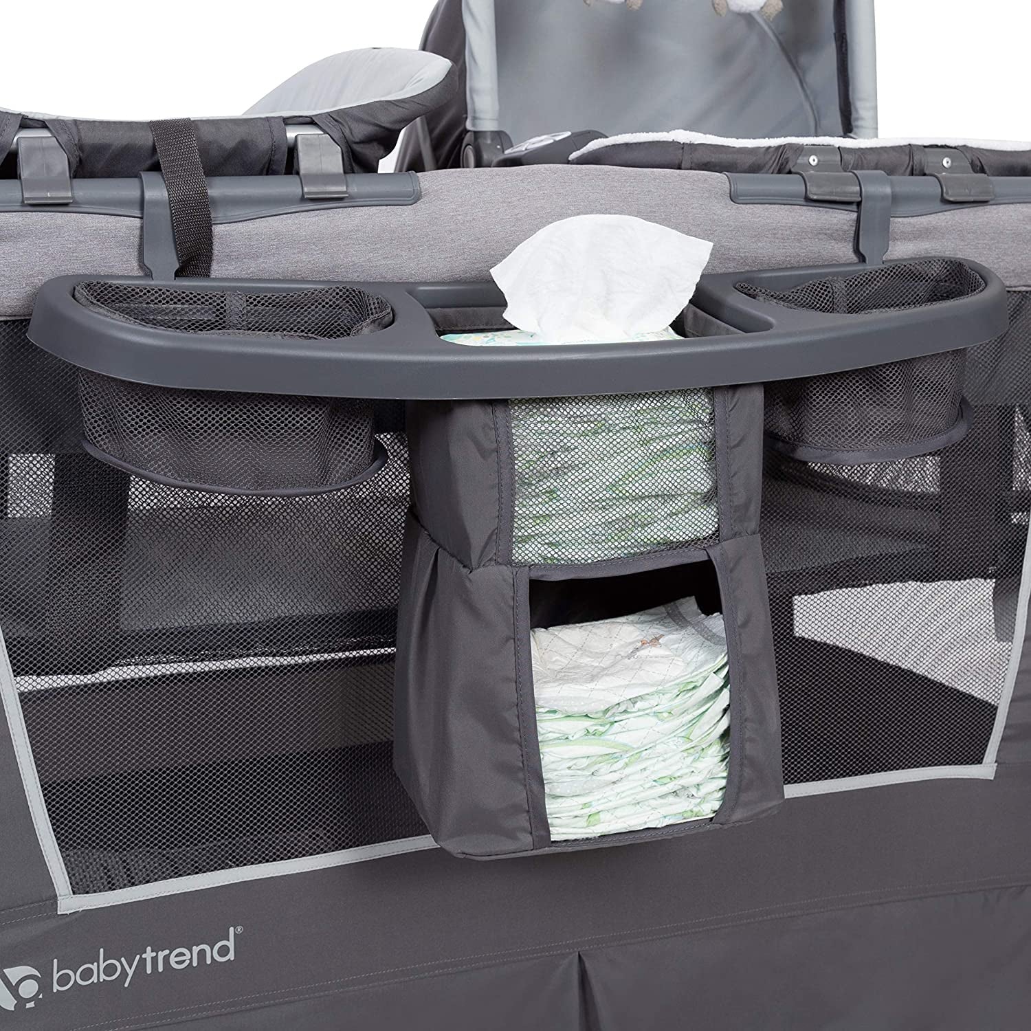 Baby Trend Retreat Nursery Center with Bassinet, Changing Table, and Organizer - Image 5
