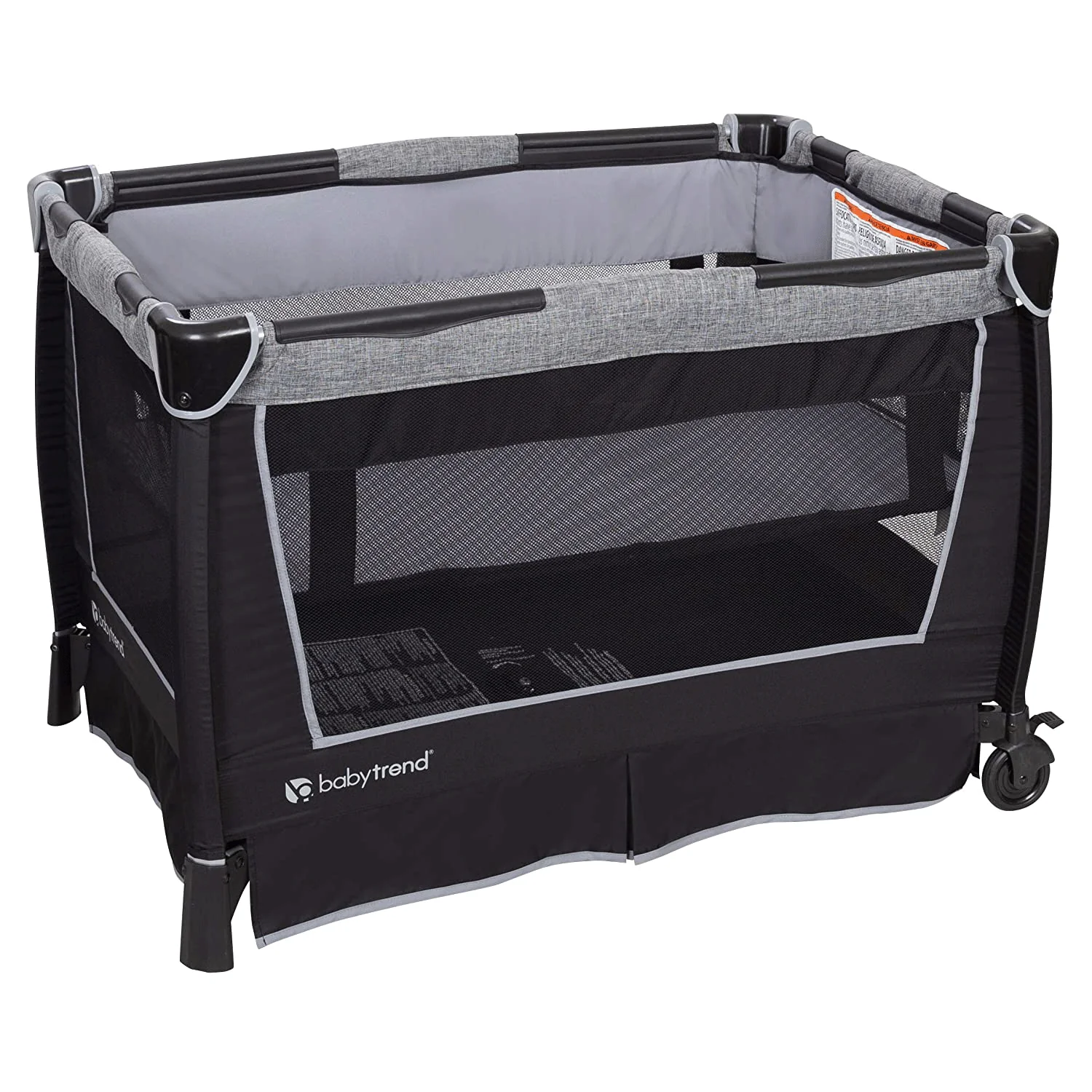 Baby Trend Retreat Twin Nursery Center w/ 2 Bassinets & Changing Table, Quarry - Image 7