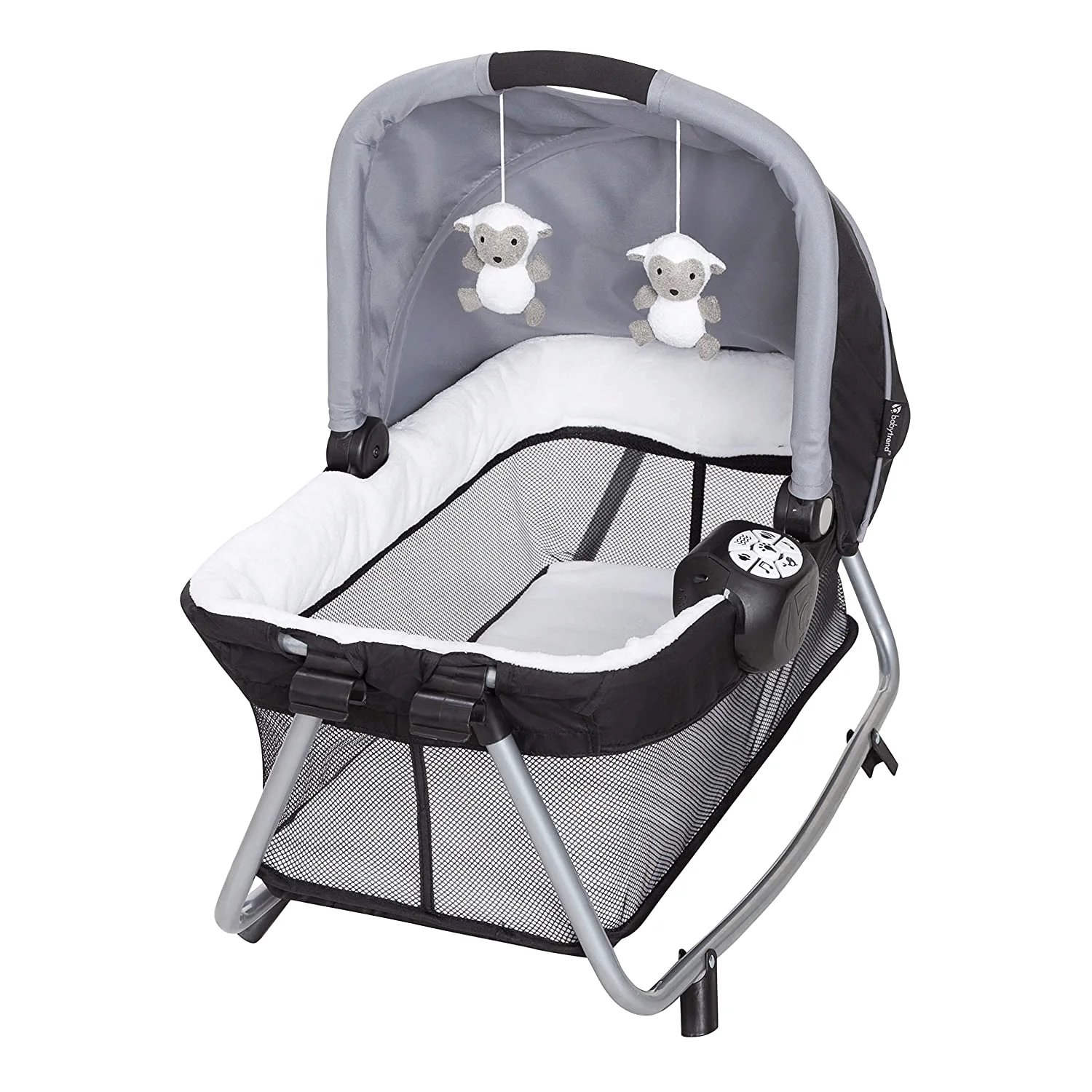 Baby Trend Retreat Twin Nursery Center w/ 2 Bassinets & Changing Table, Quarry - Image 9