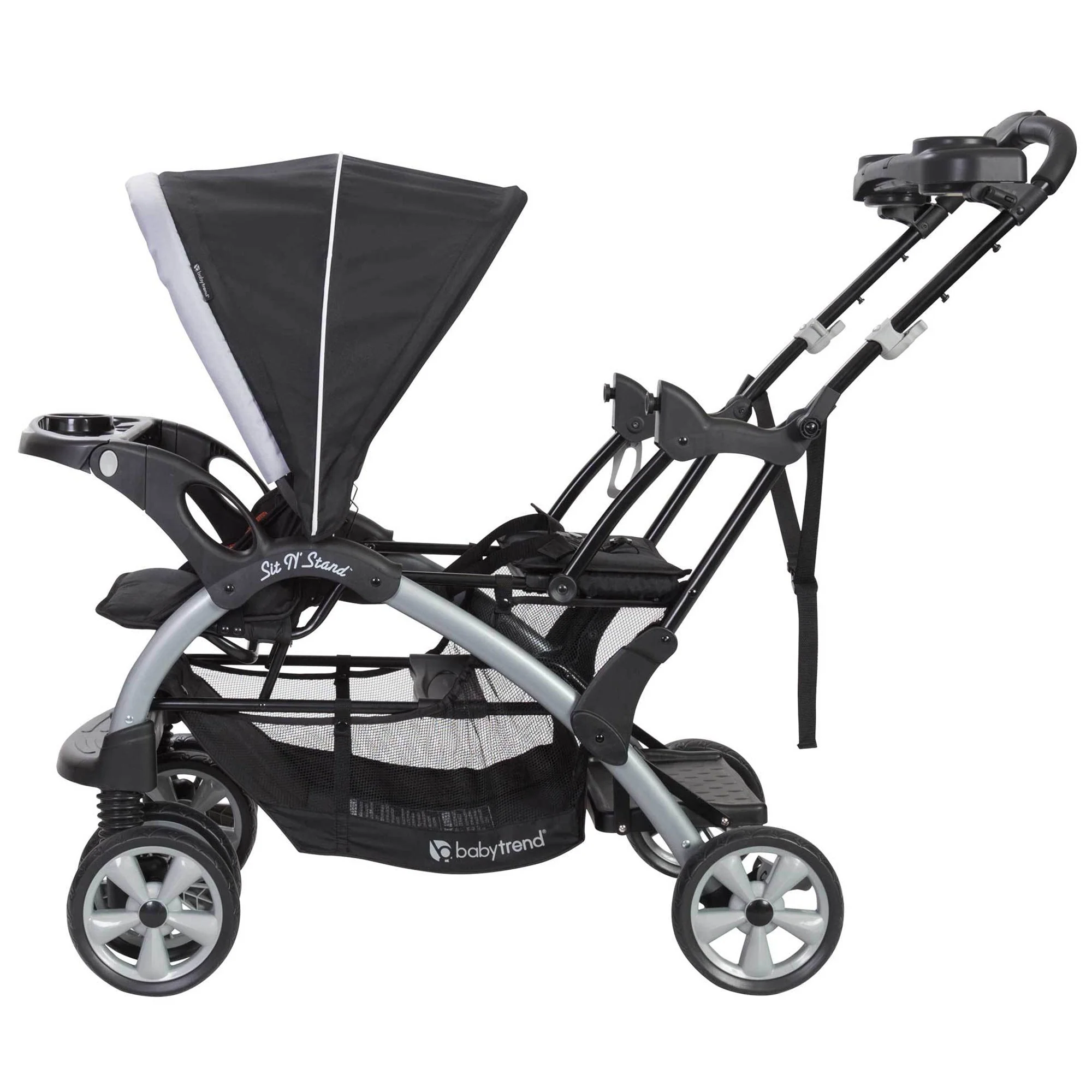 Baby Trend Sit N Stand Baby Double Stroller and 2 Infant Car Seat Combo, Stormy - Image 11